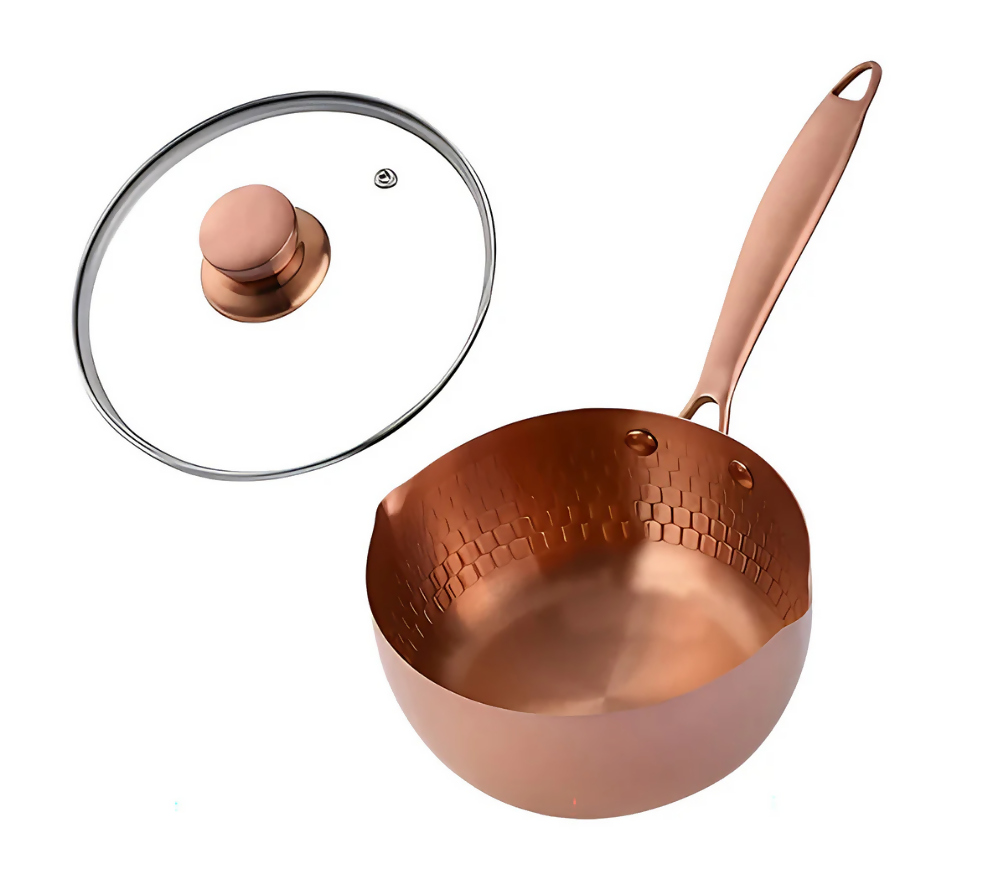 Anygleam Stock Pot Rose Gold Non-Stick Stainless Steel Kitchen Snow Pan Noodle Soup with Lid Cooker Universal Cookware