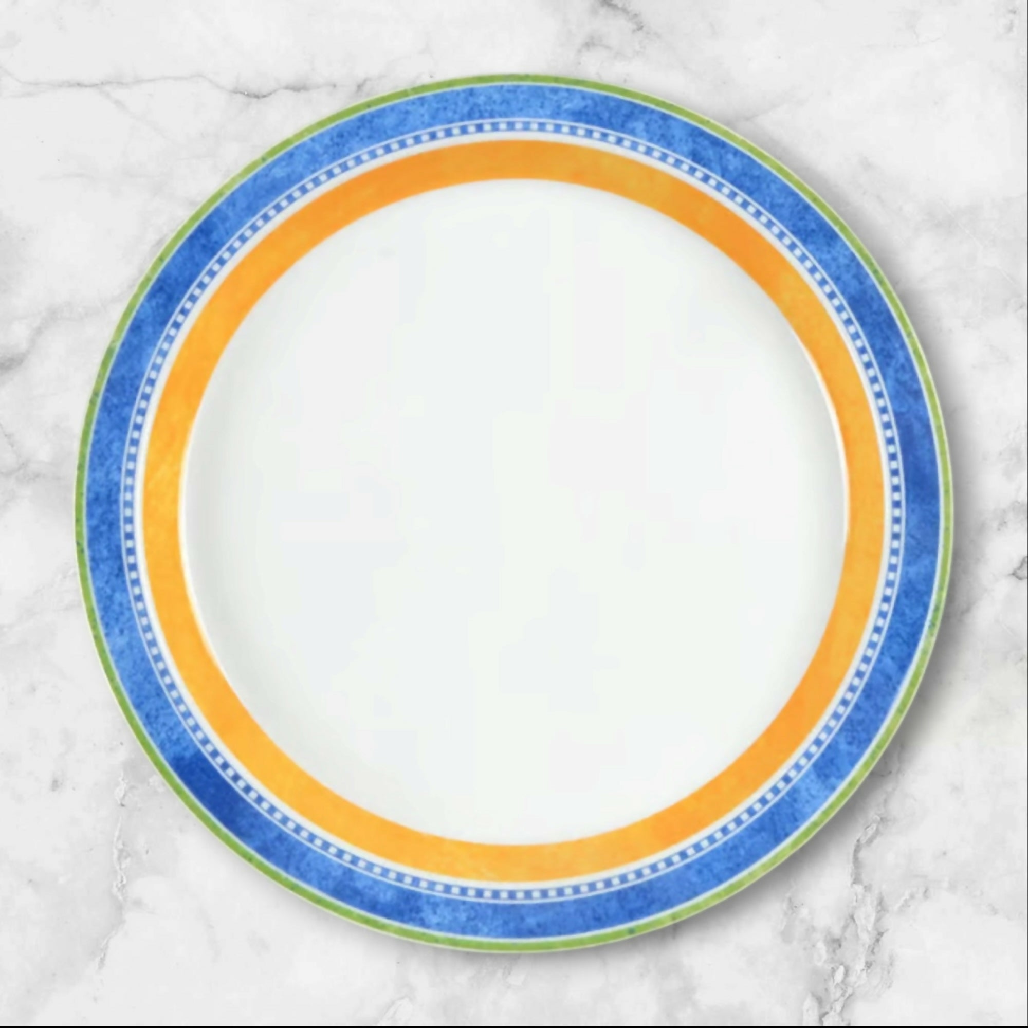Dansk Kobenhavn Dinner Plates Set of 4 Blue Yellow | Excellent Condition