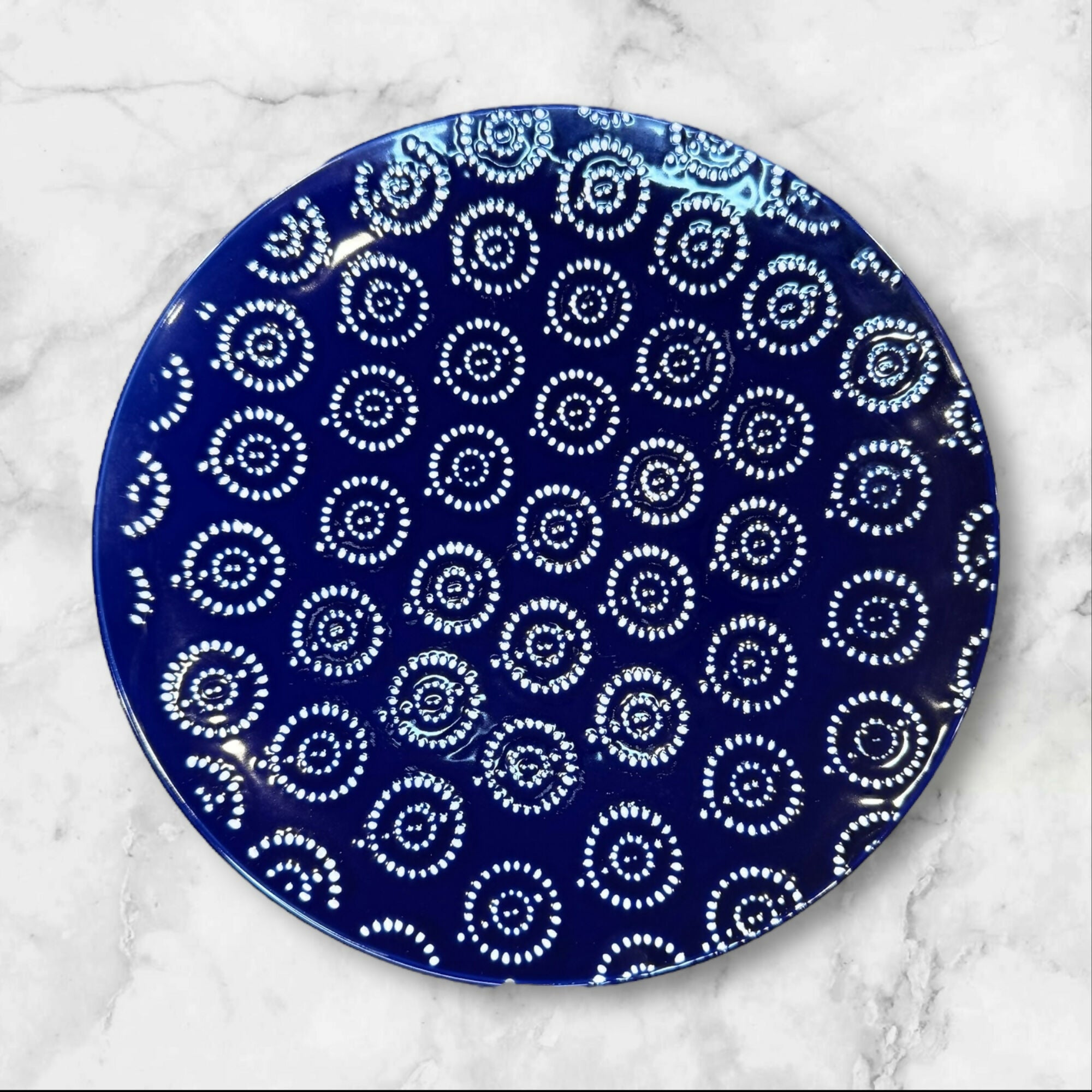 JCPenney Tangier Blue Dinner Plates | Set of 4 | Excellent Condition