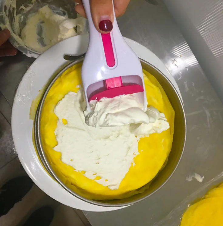 Anygleam Batter Scoop White Red Pastry Baking Utensils