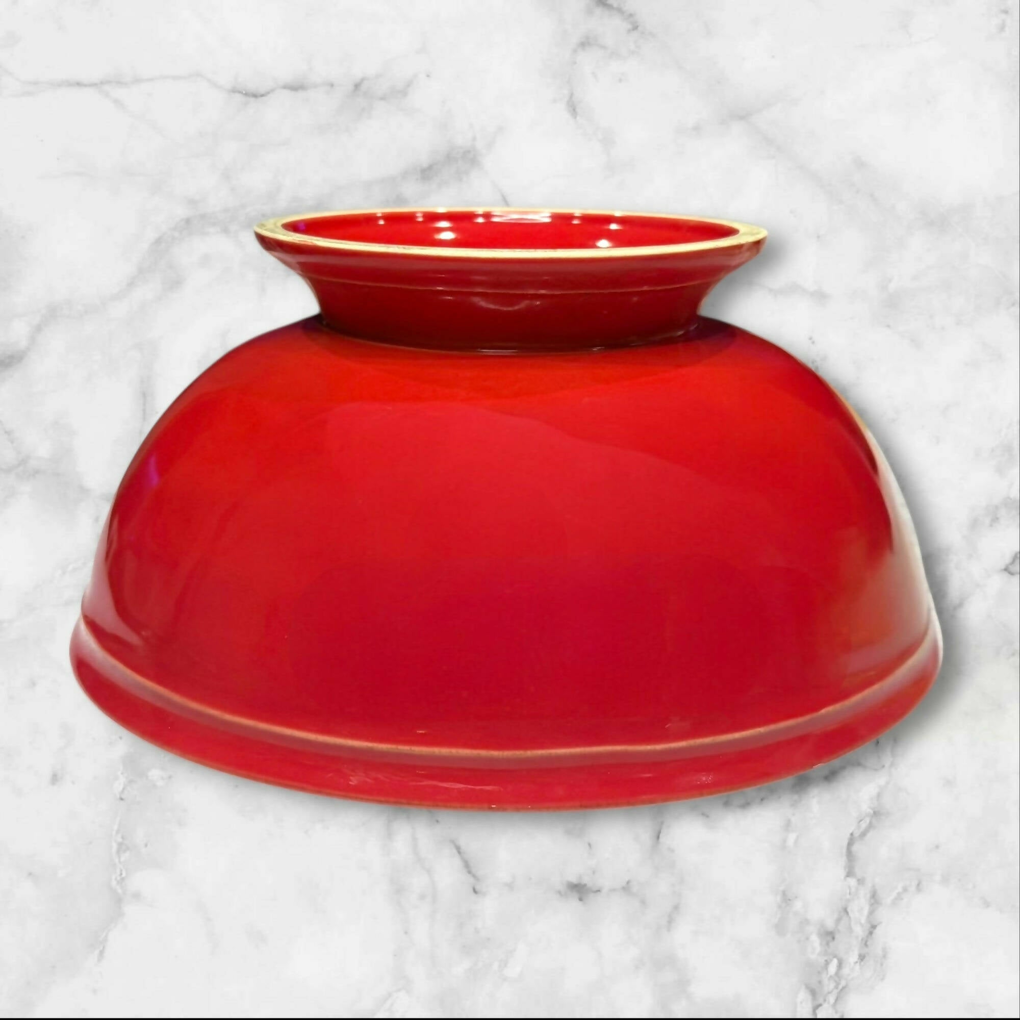 Pottery Barn Cambria Red Footed Serving Bowl | Stoneware | Great Condition