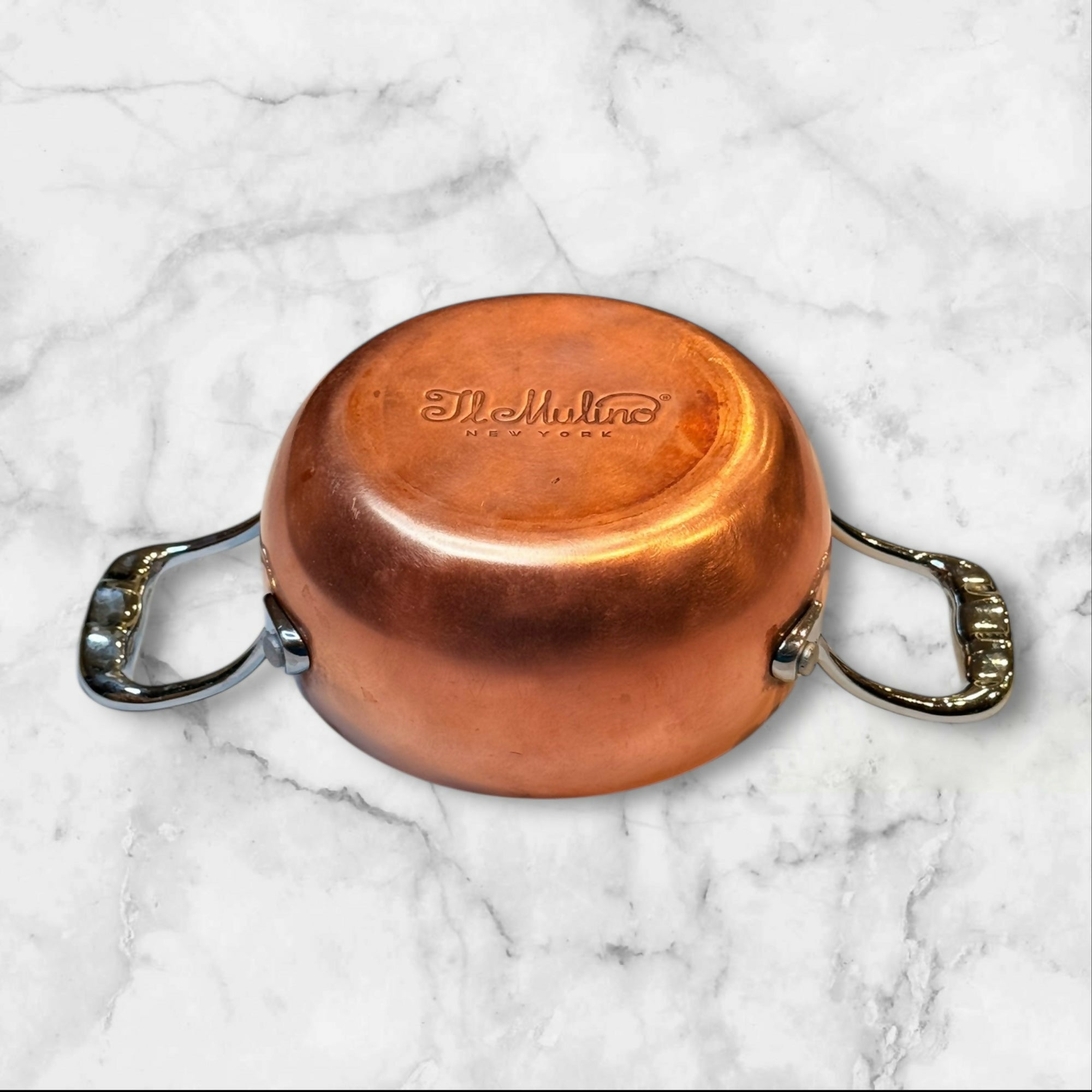 TL Mulino New York Copper Sauce Pan Pot w Handles | Great Condition