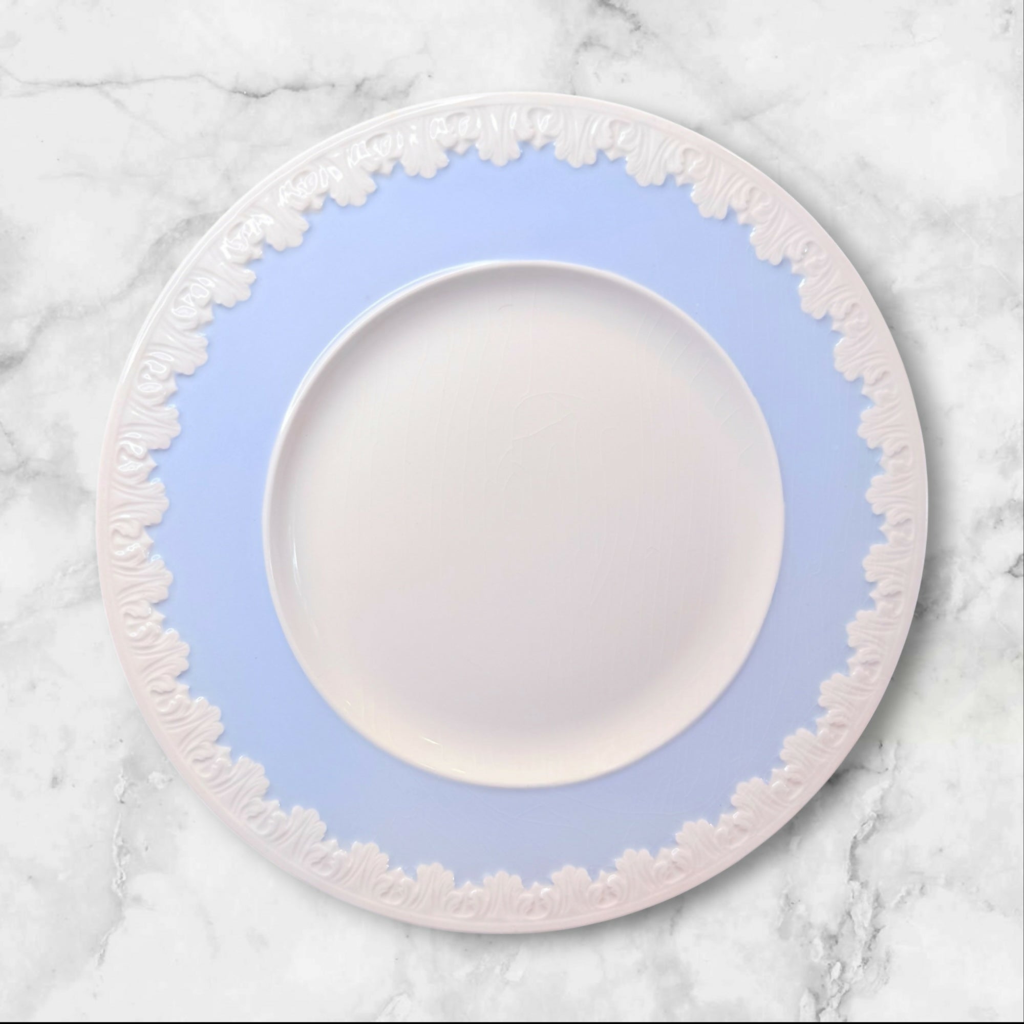 Wedgwood Albion Corinthian Blue Dinner & Salad Plates Set of 8 England