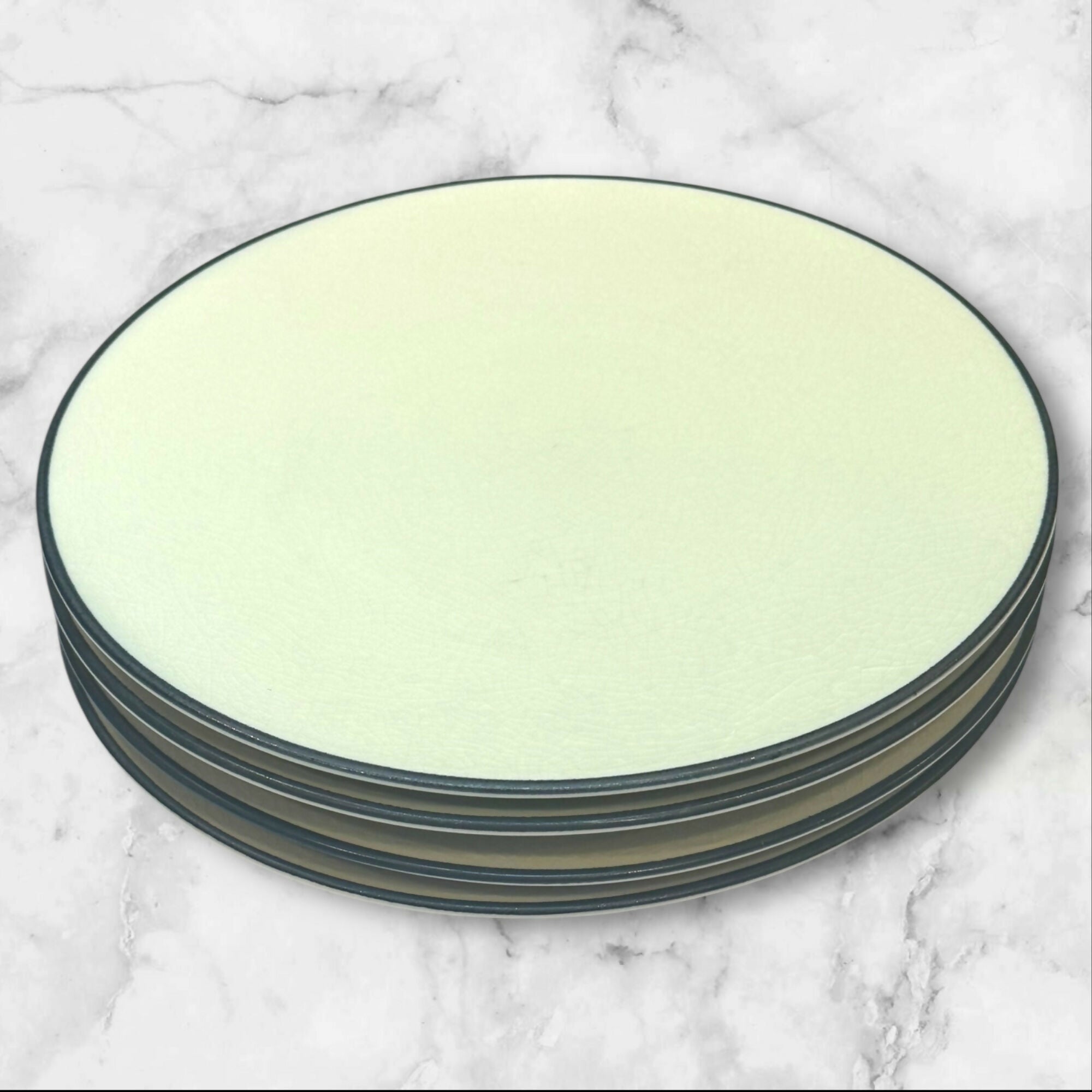 Crate & Barrel Kita Dinner Plates | Crackle Glaze | Set of 4 | Good Condition