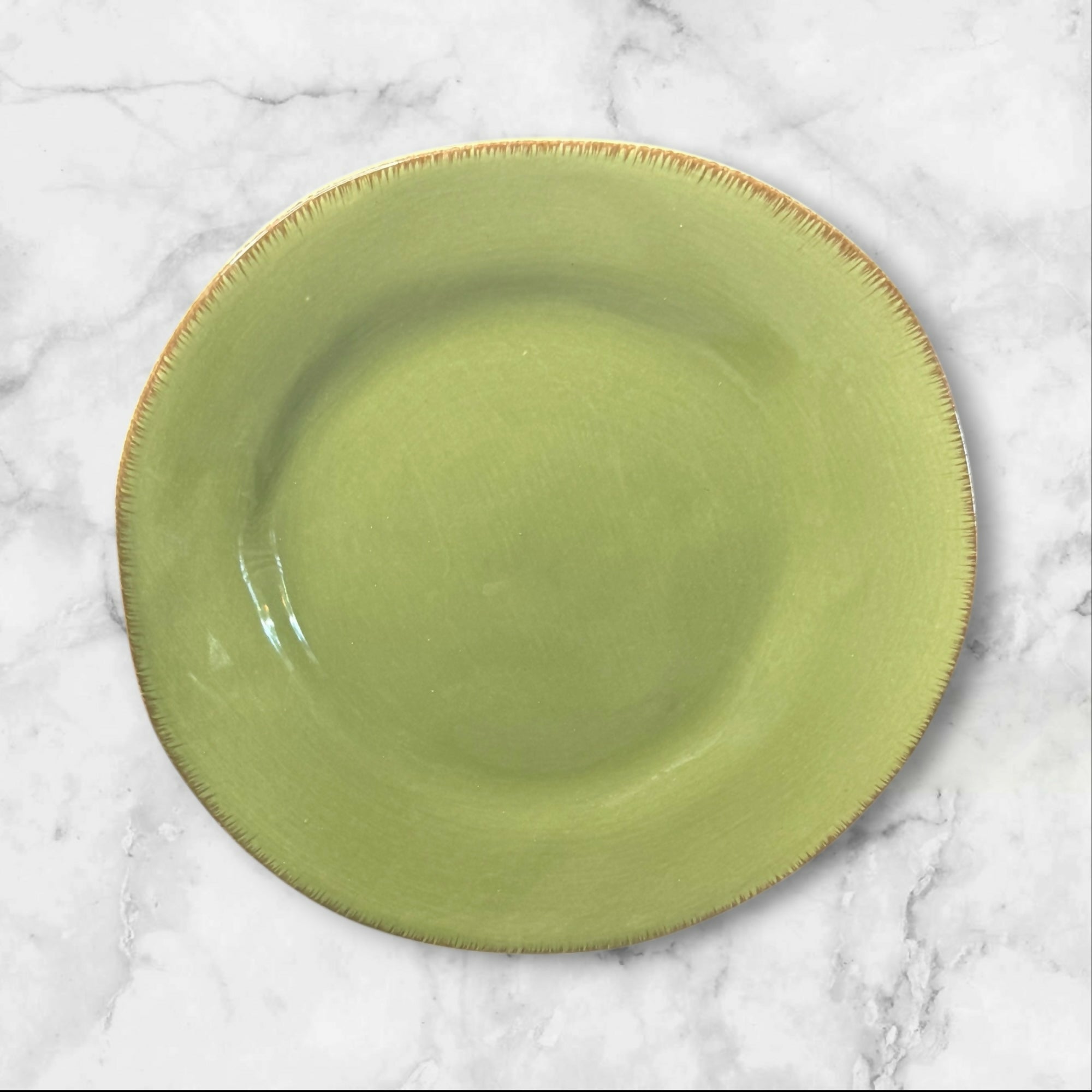 Pier 1 Elemental Moss Green Salad Plates | Set of 6 | Earthenware | Excellent Condition