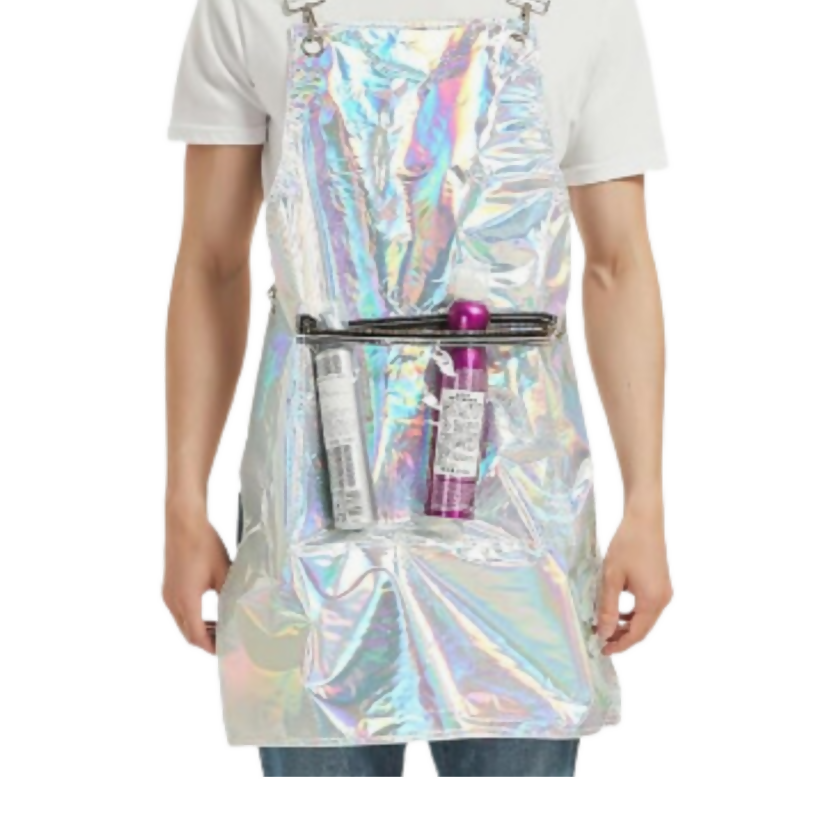 Anypron Laser Barber Apron Waterproof Cross-Back 3 Pockets for Stylists