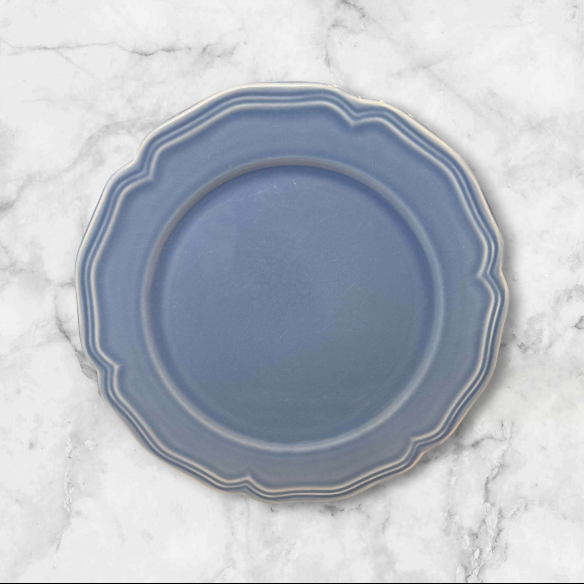 Williams Sonoma Baroque Light Blue Dinner Plates | Set of 4 | Good Condition