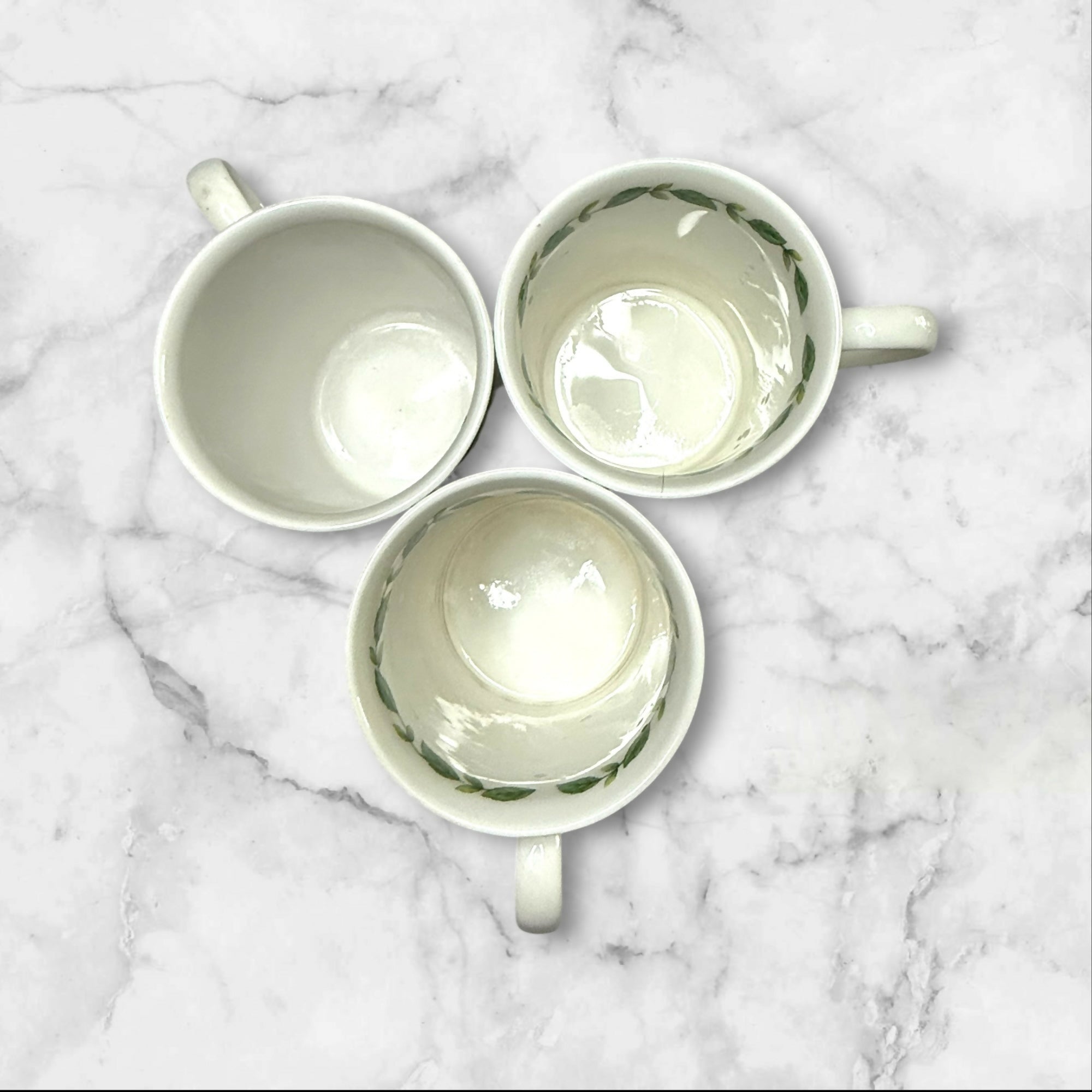Crown Trent Fine Bone China Herb Garden Mugs Set of 3 | Good Condition