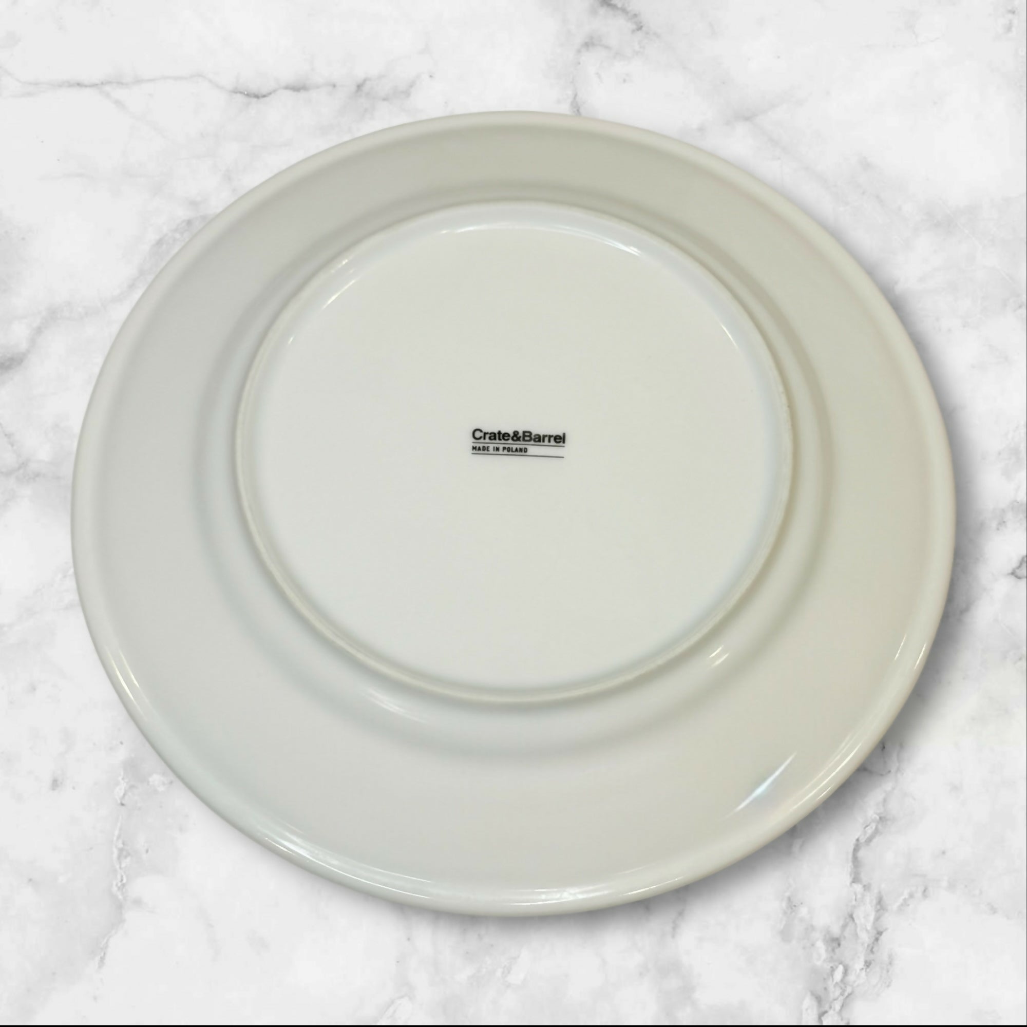 Crate & Barrel Classic White Poland Plates Set of 4 | Great Condition