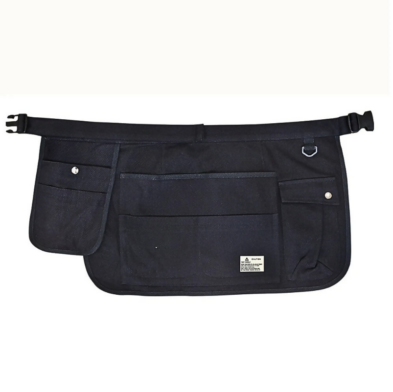 Anypron Black Canvas Gardening Apron with Multi Tool Pockets