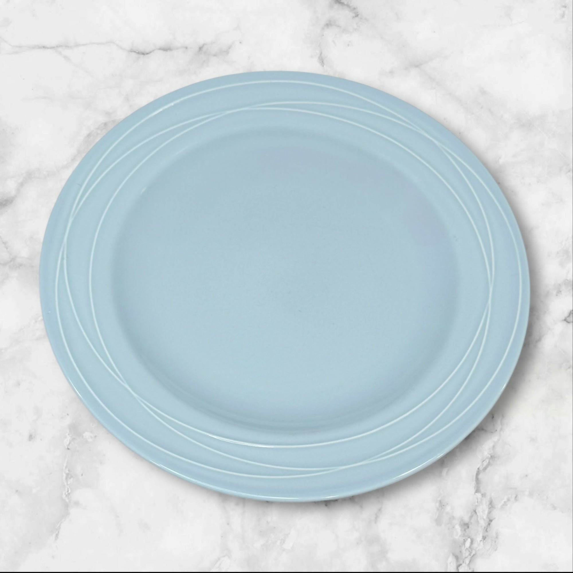 Pottery Barn Spiral Light Blue Dinner Plates | Set of 2 | Excellent Condition X