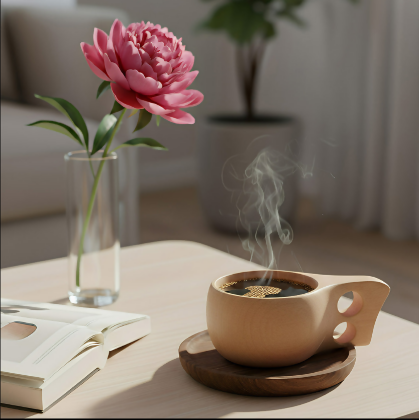 Anygleam Brown Style 1 Wooden Cup Coffee Mug Kitchen Tools Accessories