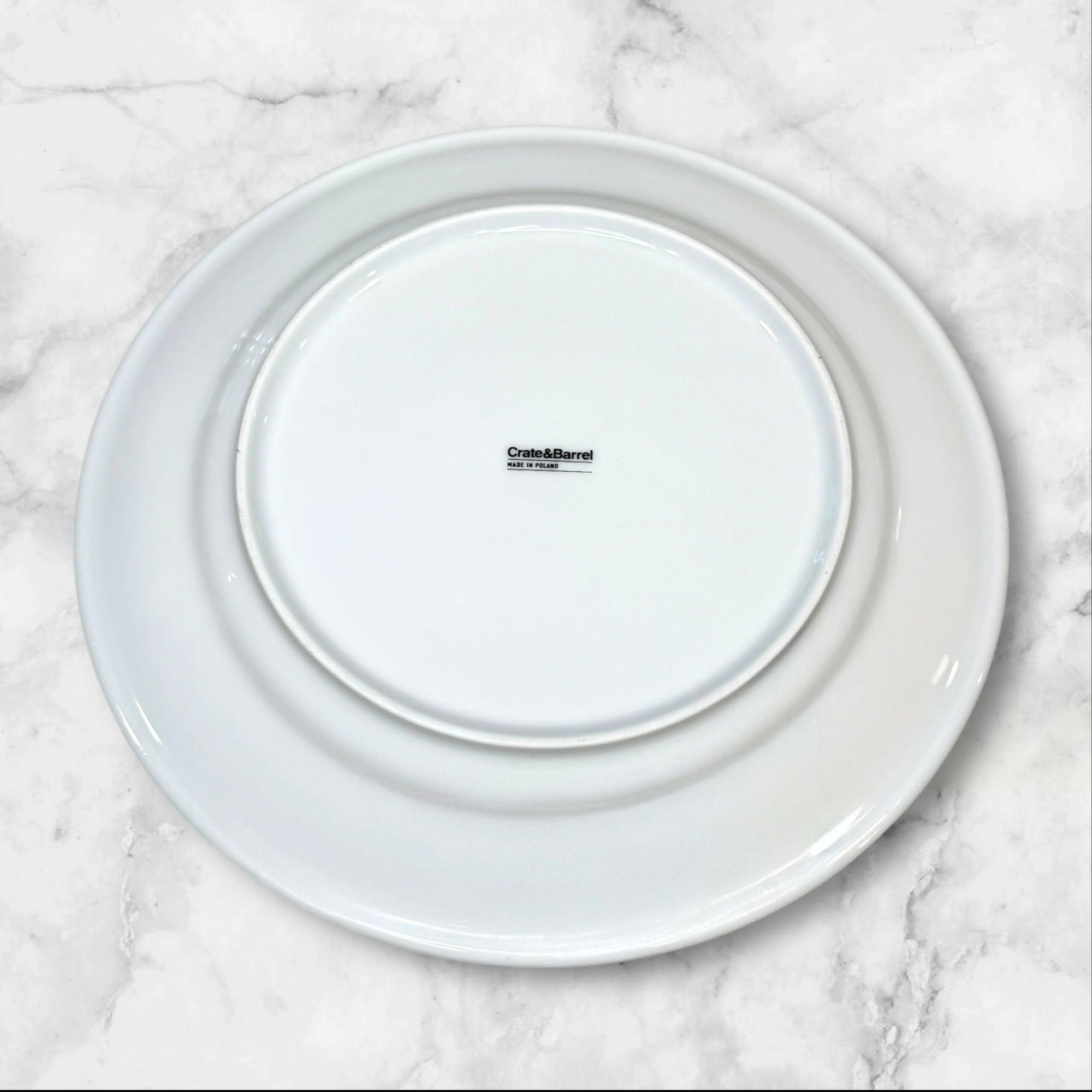 Crate & Barrel Diner White Dinner Plates | Set of 5 | Excellent Condition
