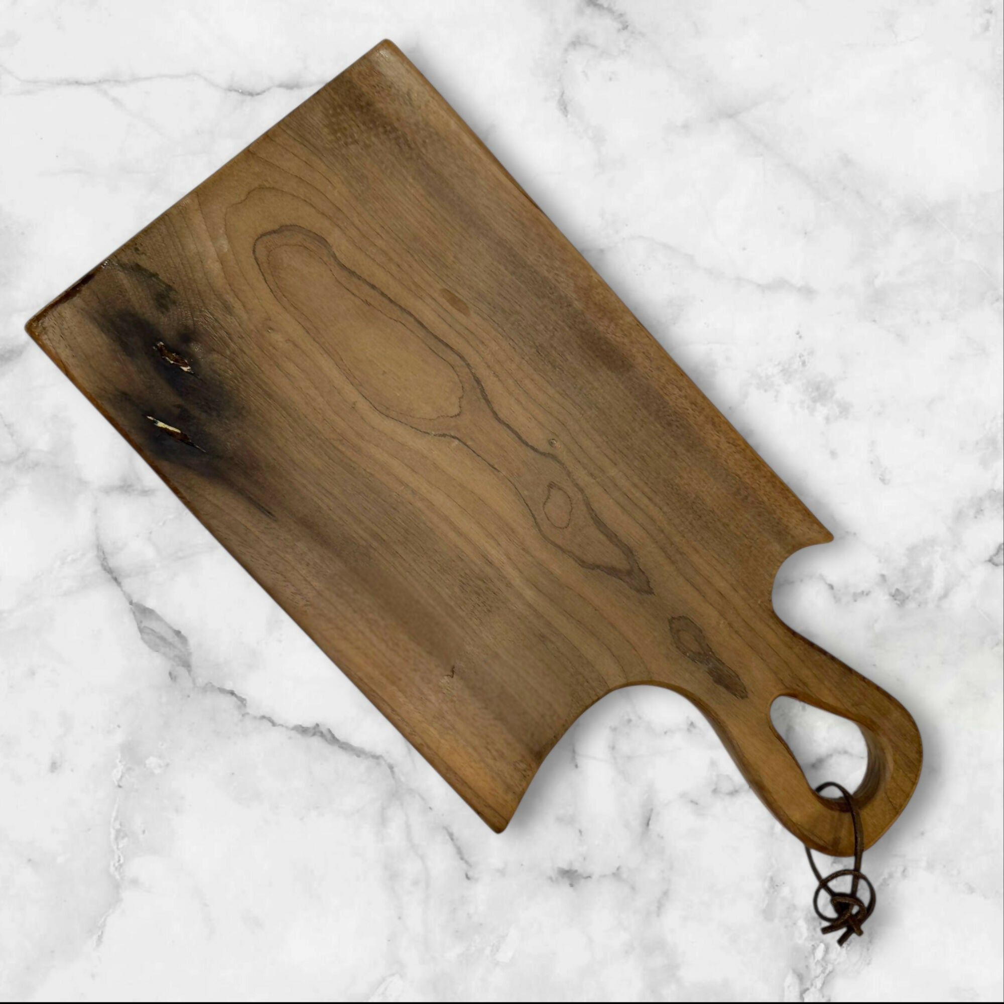 V Rustic Board Rustic Wood Cutting Board with Handle | Kitchen Switchen Resale