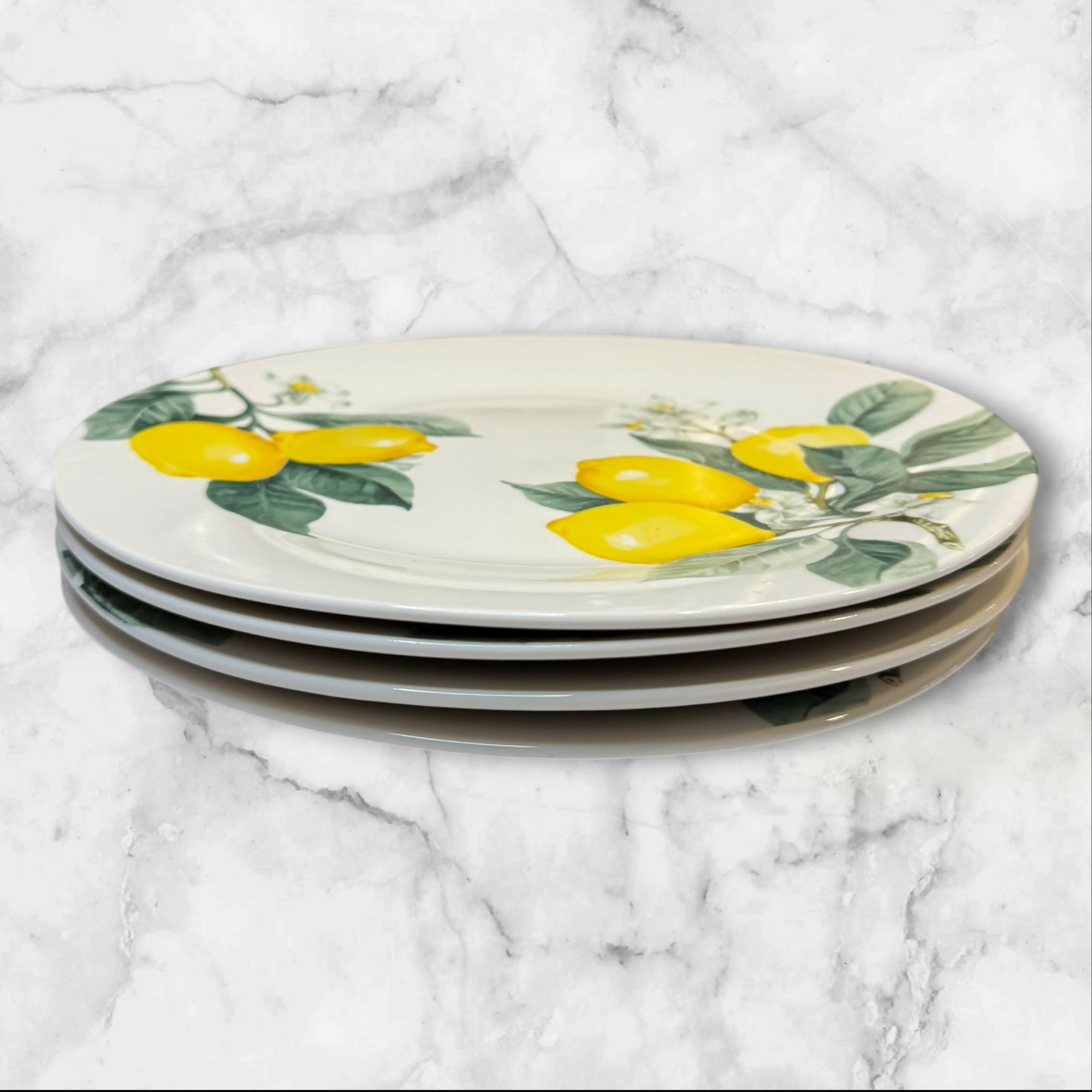 Royal Norfolk Lemon Dinner Plates | Set of 4 | Excellent Condition