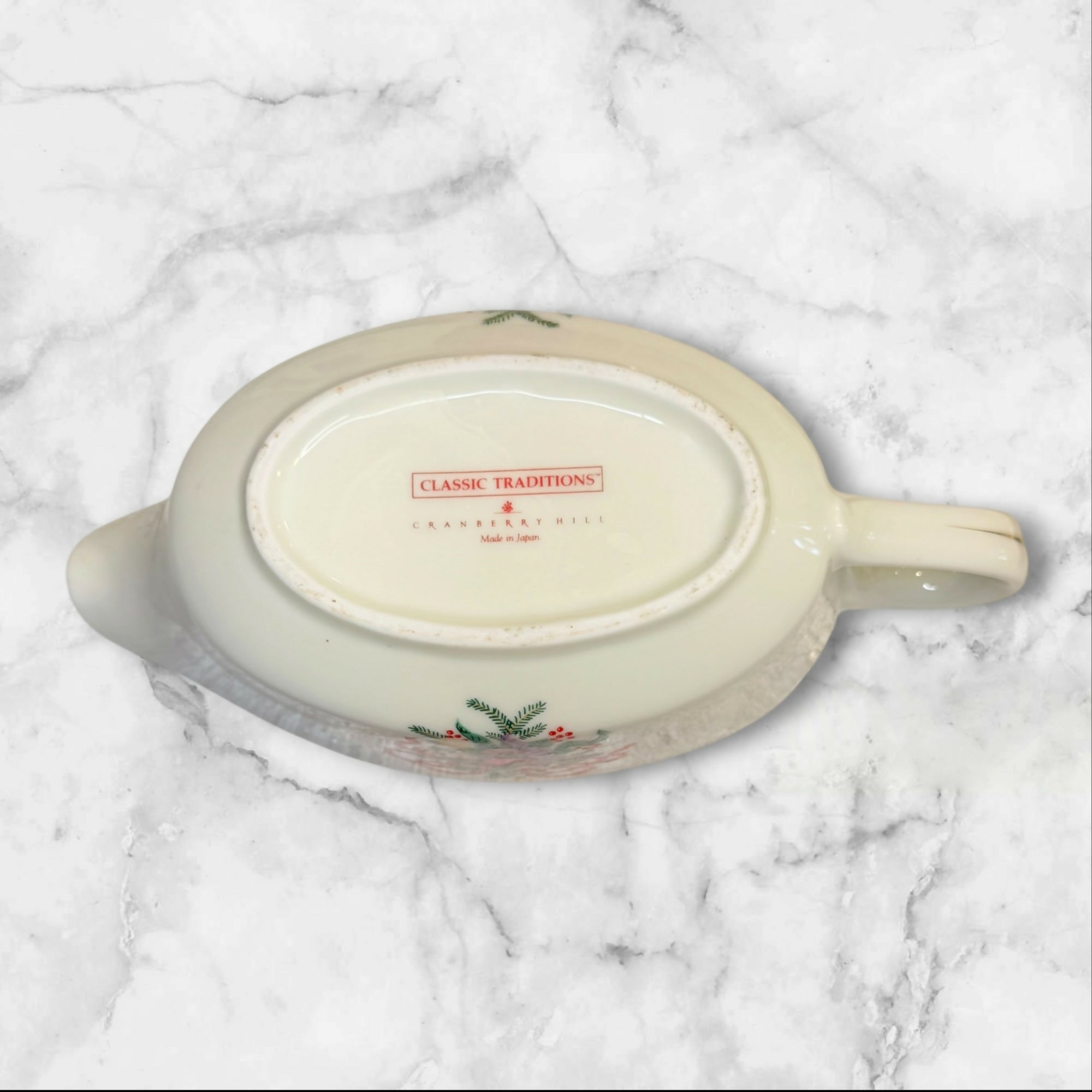 JCPenney Cranberry Hill Gravy Boat & Underplate | Great Condition