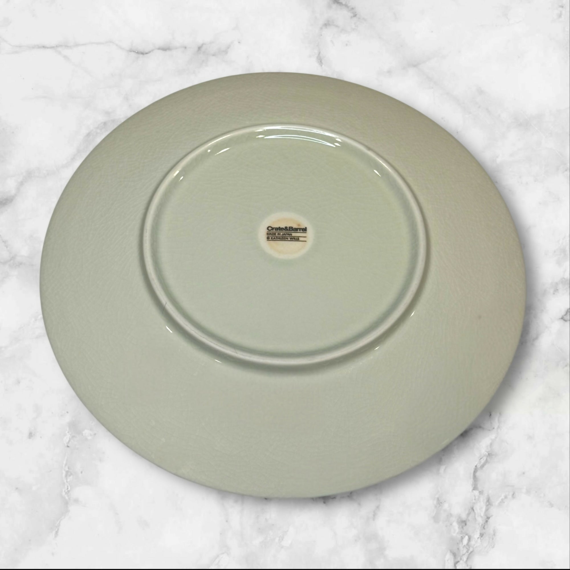 Crate & Barrel Kita Dinner Plates | Crackle Glaze | Set of 4 | Good Condition