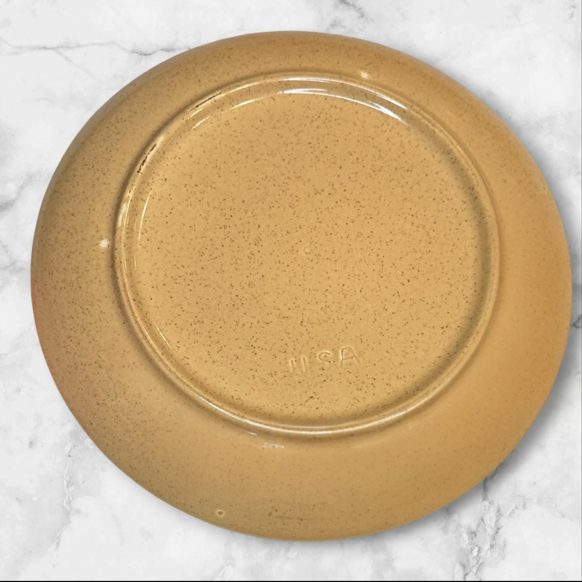 Anchor Hocking Pecan Dinner & Salad Plates Set of 5 | Vintage Stoneware