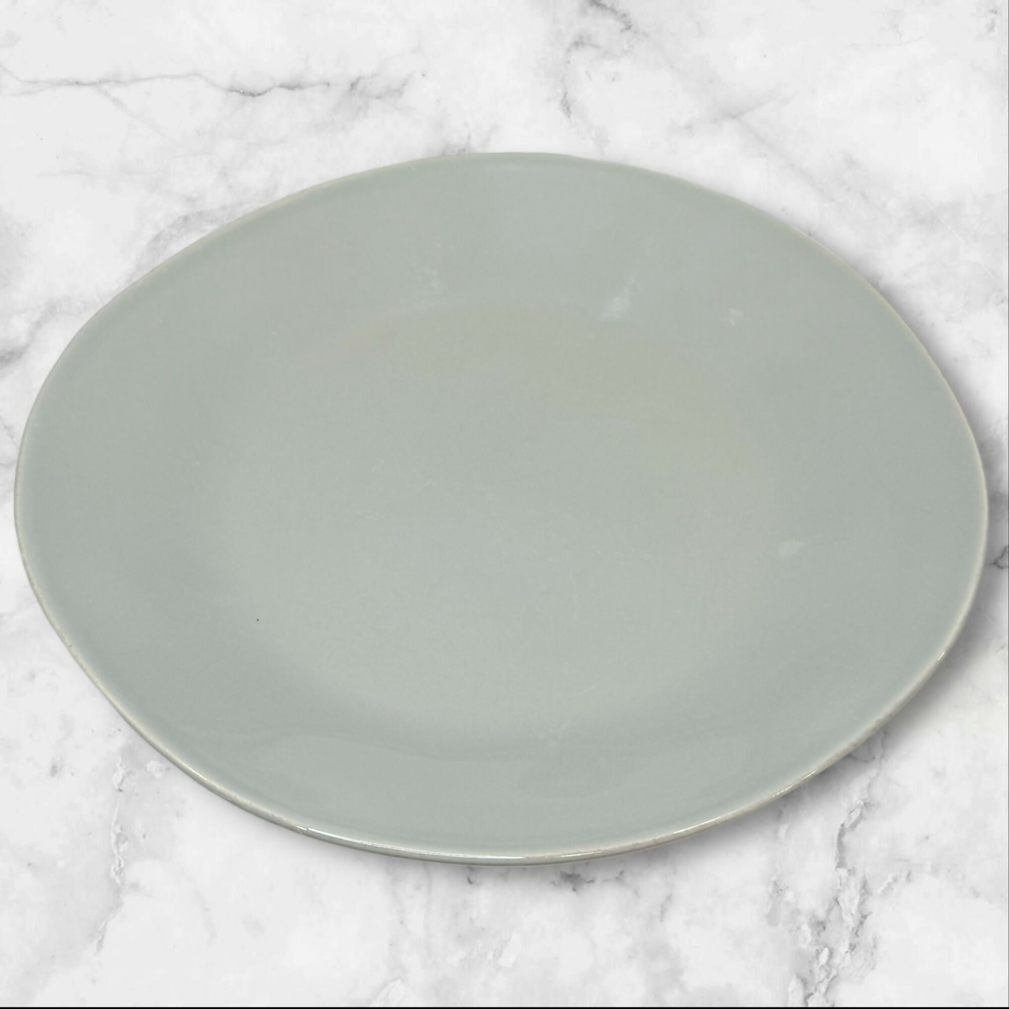 Crate & Barrel Marin Grey Dinner Plates | Set of 4 | Great Condition