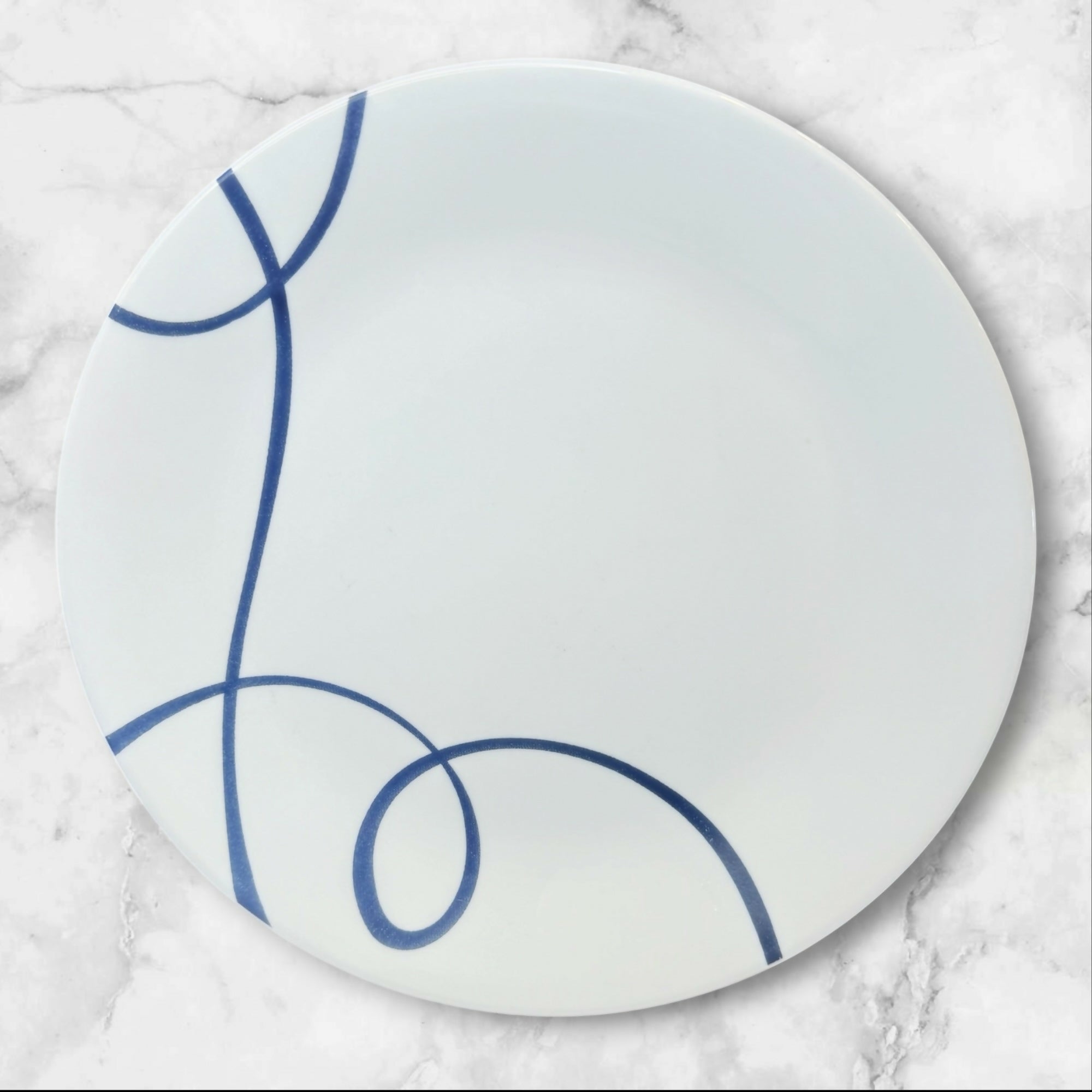 Corelle Lia Salad Plates Set of 4 | Blue Swirl Dinnerware | Great Condition