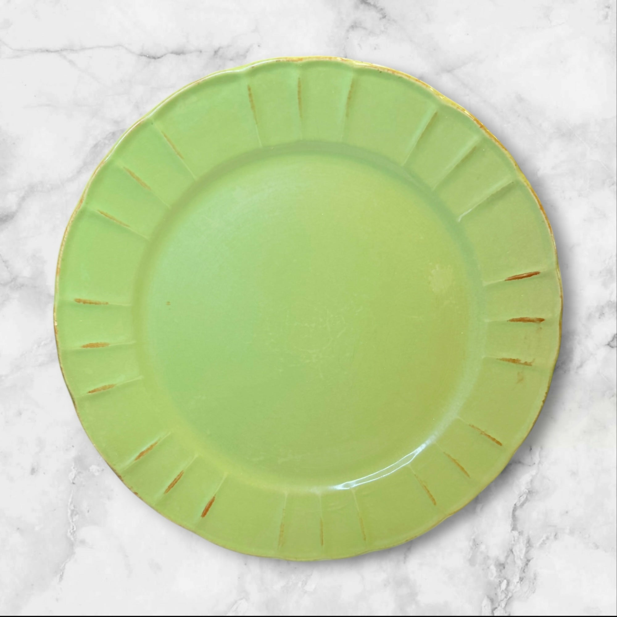 Graydon Hall Green Stoneware Dinner Plates | Set of 5 | Gently Used
