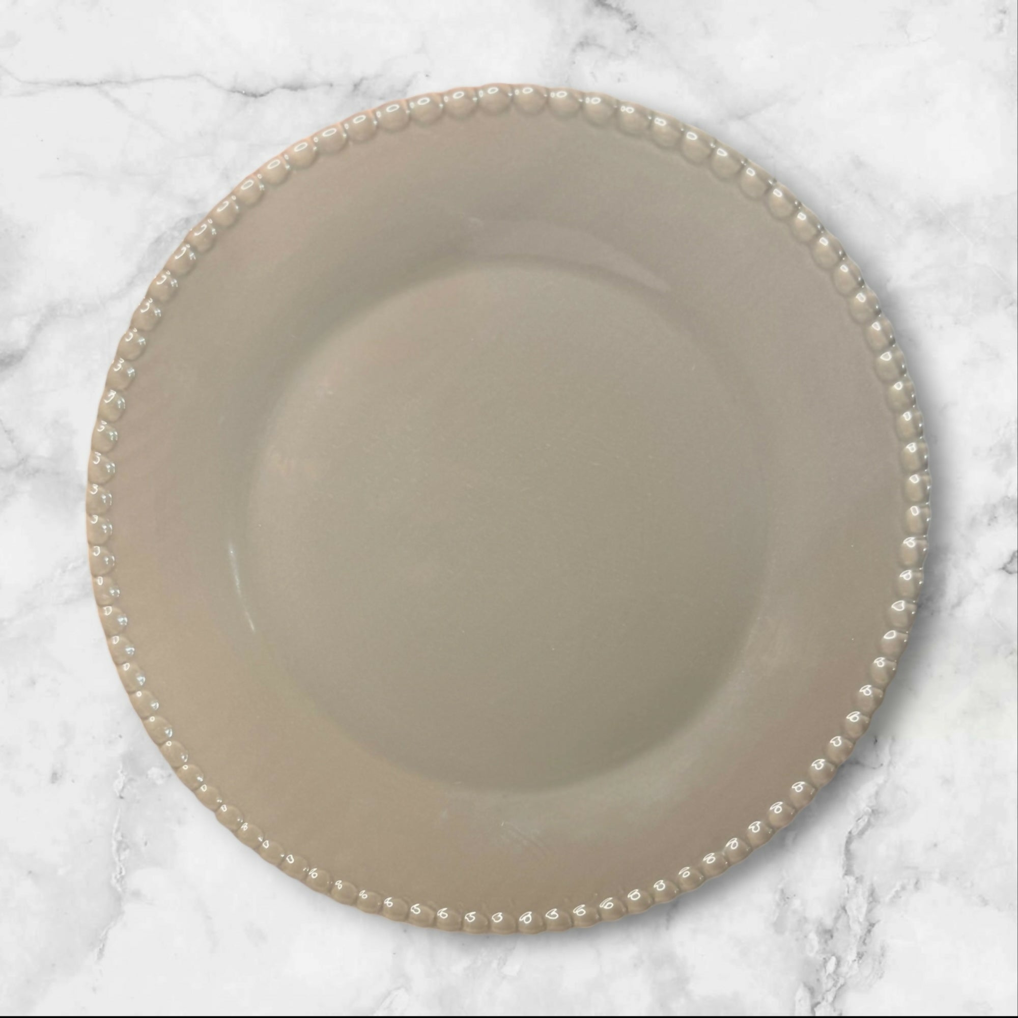 Pier 1 Gray Beaded Stoneware Dinner Plates | Set of 4 | Great Condition