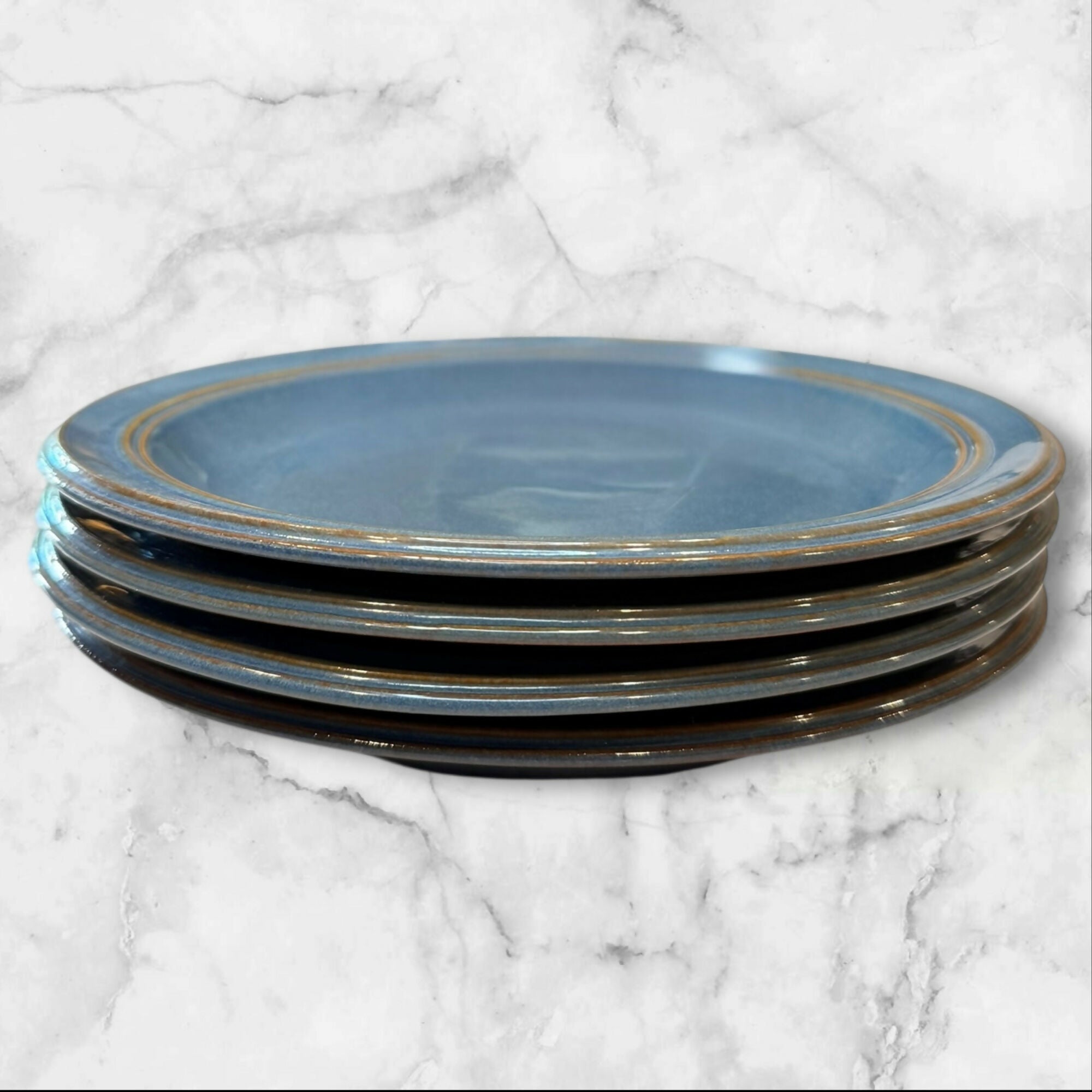 Dansk Sirocco Indigo Blue Salad Plates | Set of 4 | Great Condition