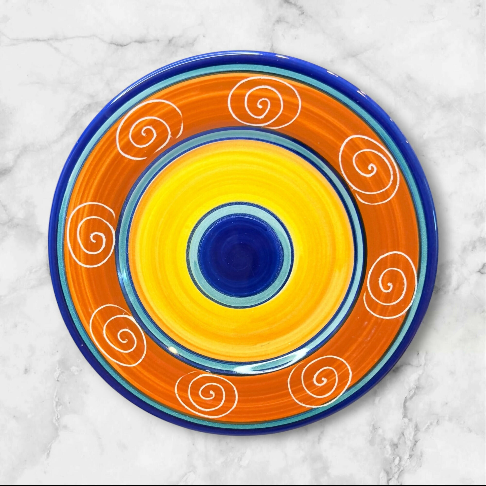 Pier 1 Italian Swirl Salad Plates | Set of 4 | Excellent Condition