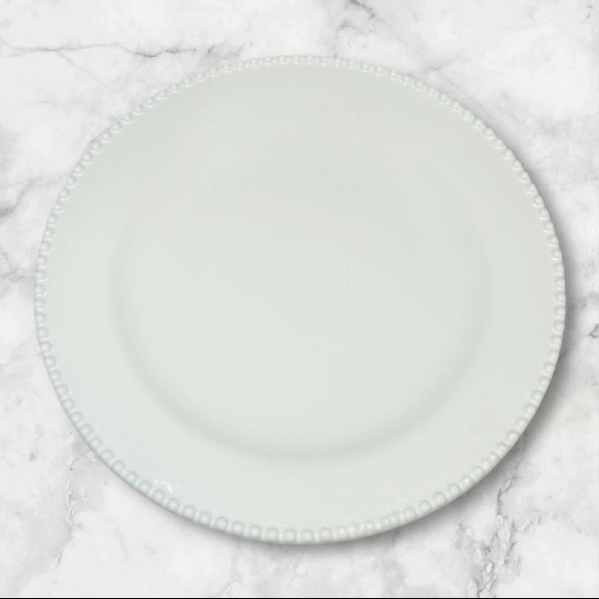 Matceramica Perola White Dinner Plates | Set of 4 | Great Condition