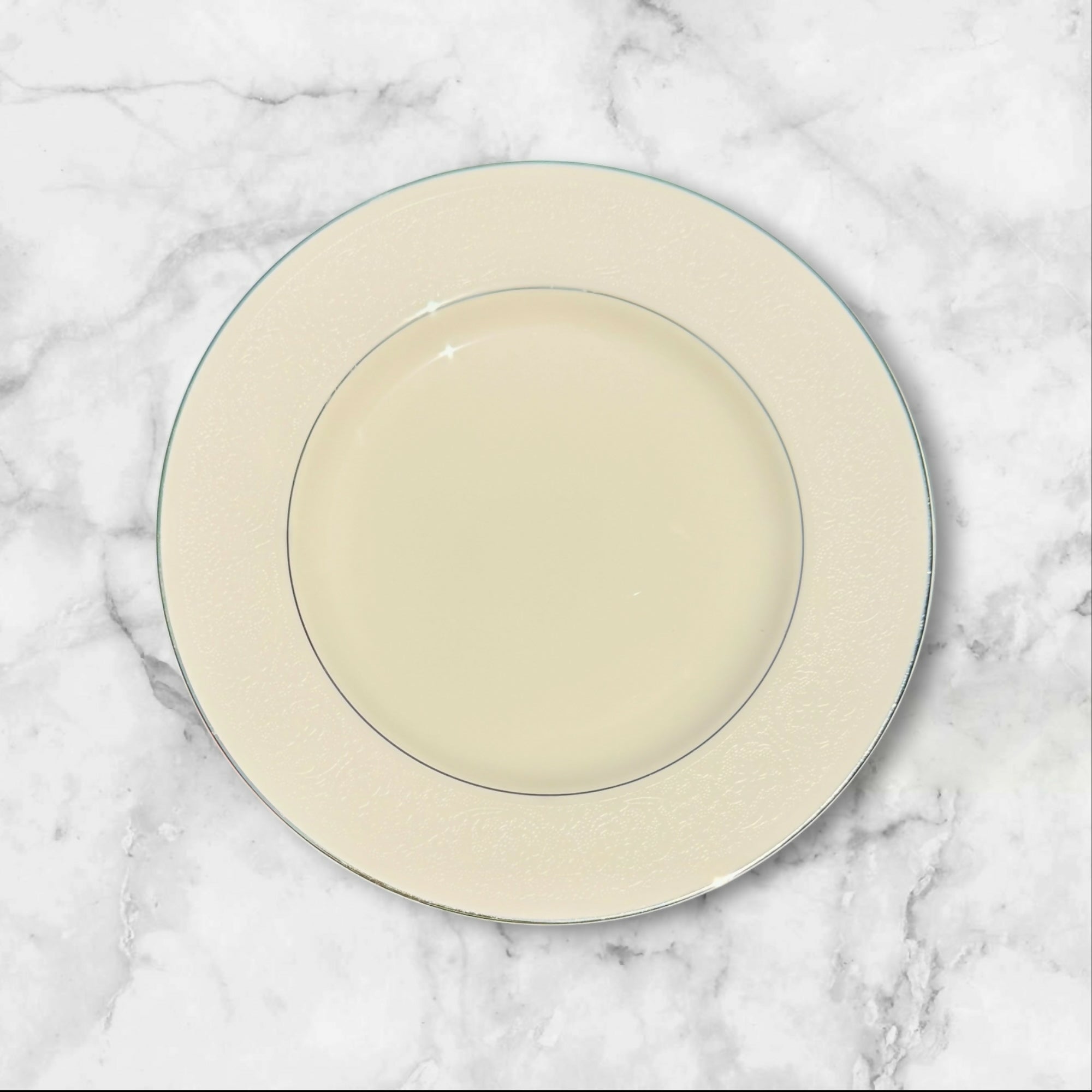 Pickard Venetia Cream Platinum Trim Salad Plates Set of 5 | Excellent