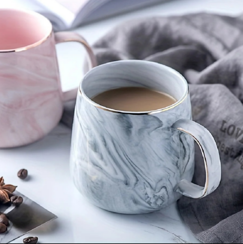 ANYGLEAM Coffee Mug Nordic Style Marble Pattern Cup Drinkware