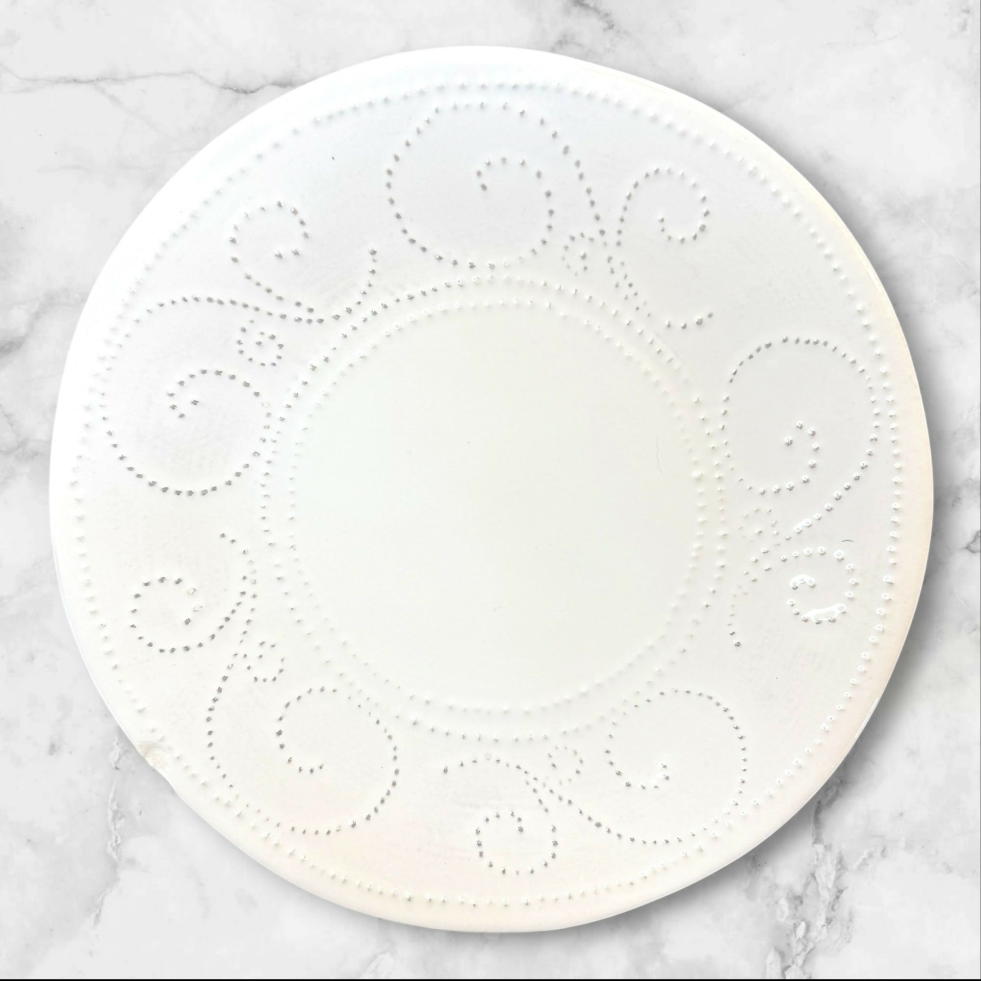 Sweet Ceramics SWZ1 White Salad Plates | Set of 5 | Gently Used