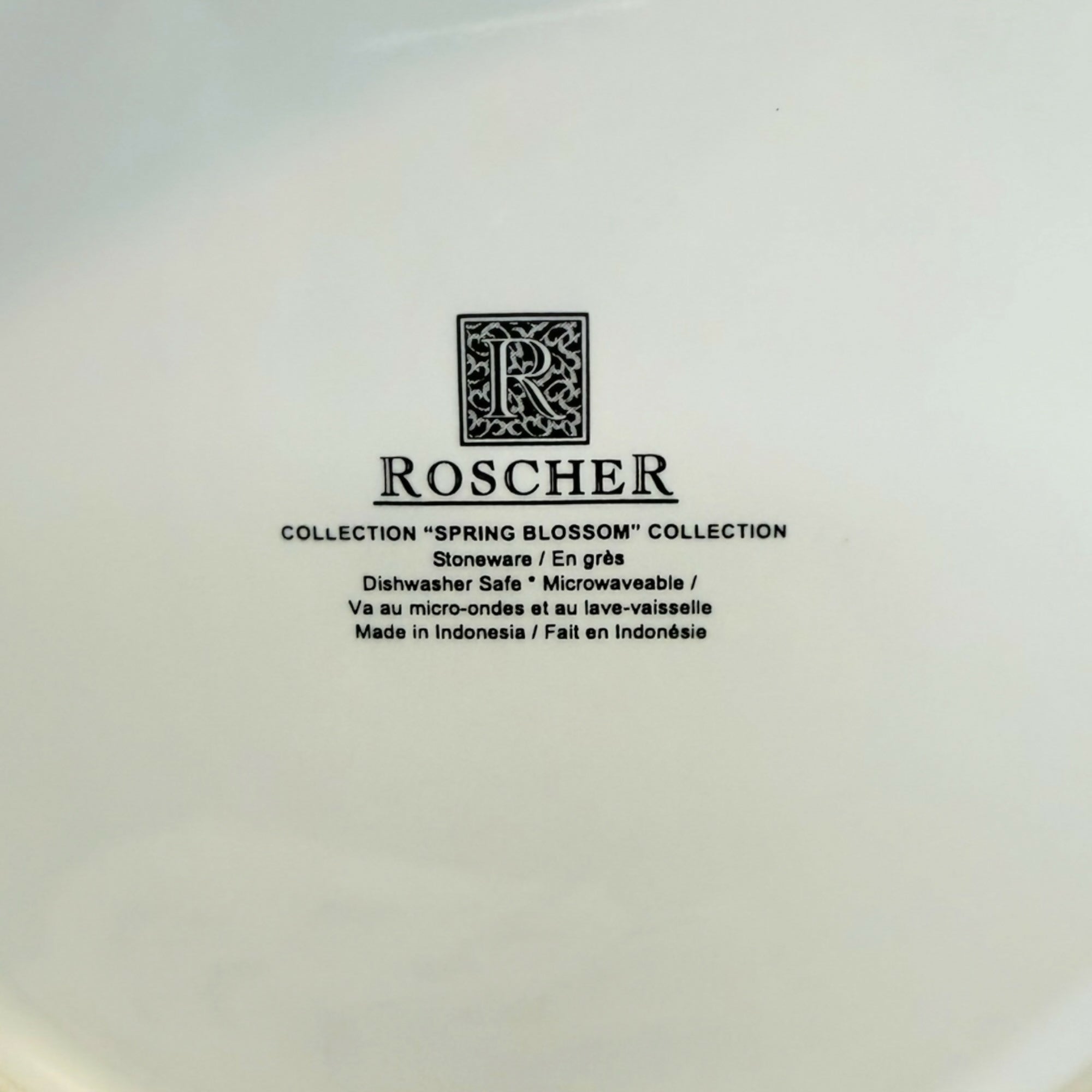 Roscher & Co Spring Blossom Square Dinner Plates Set of 4 | Excellent Condition