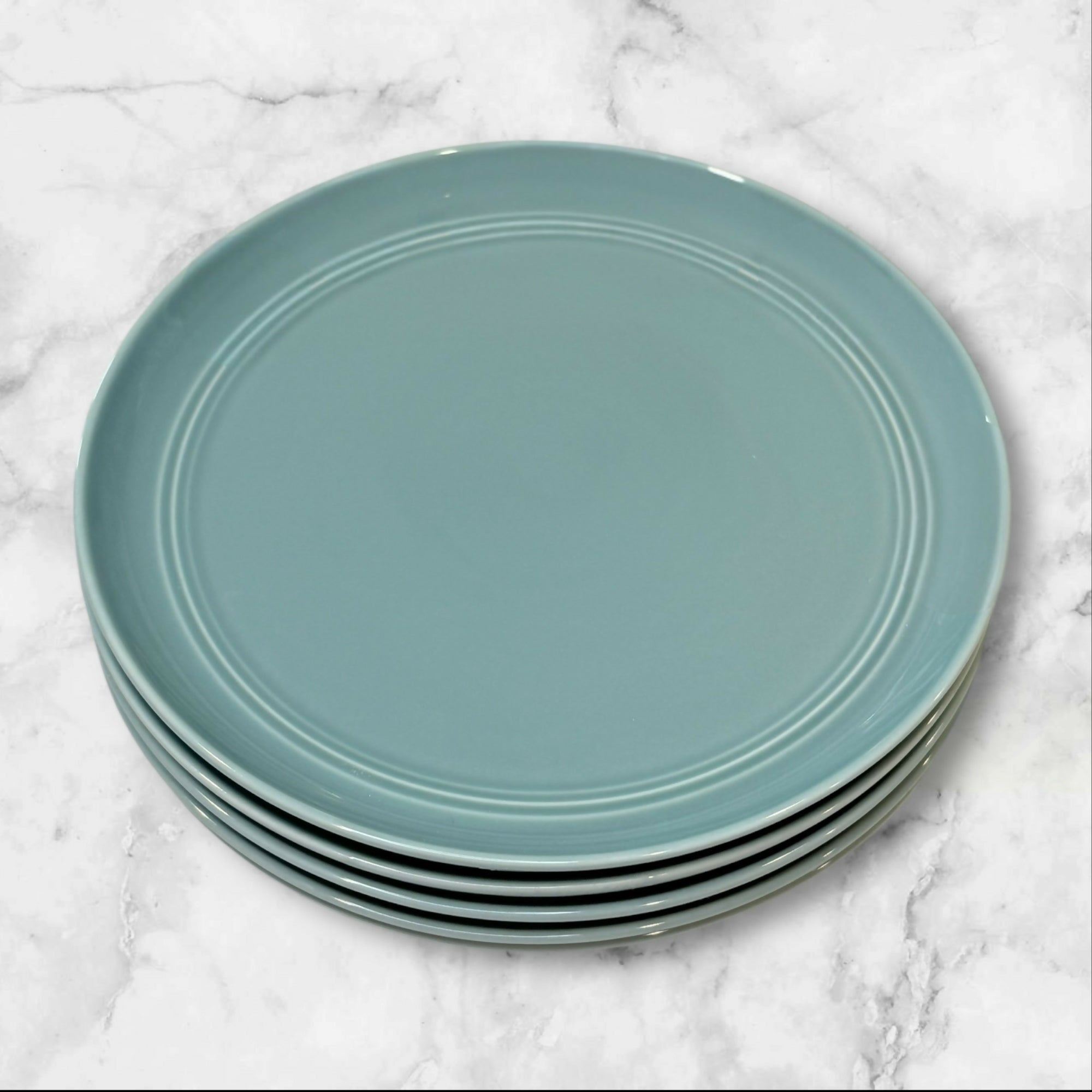 Crate & Barrel Hue Light Blue Aaron Probyn Salad Plates | Set of 5 | Great Condition