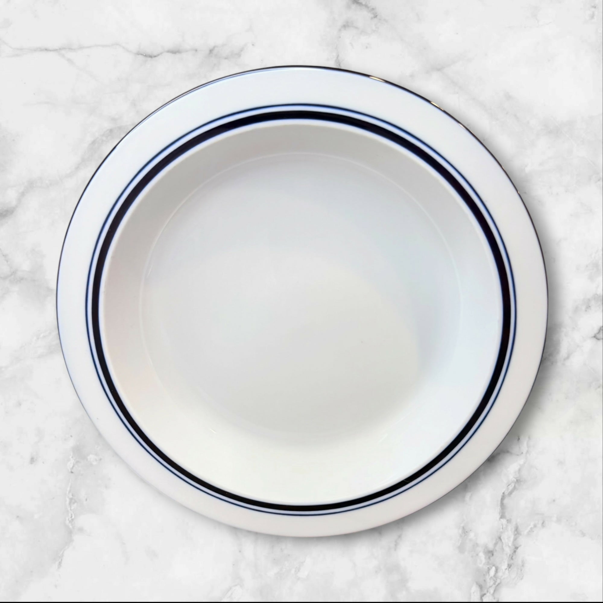Dansk Christianshavn Blue Rim Soup Bowls Set of 4 Portugal 8” Stoneware