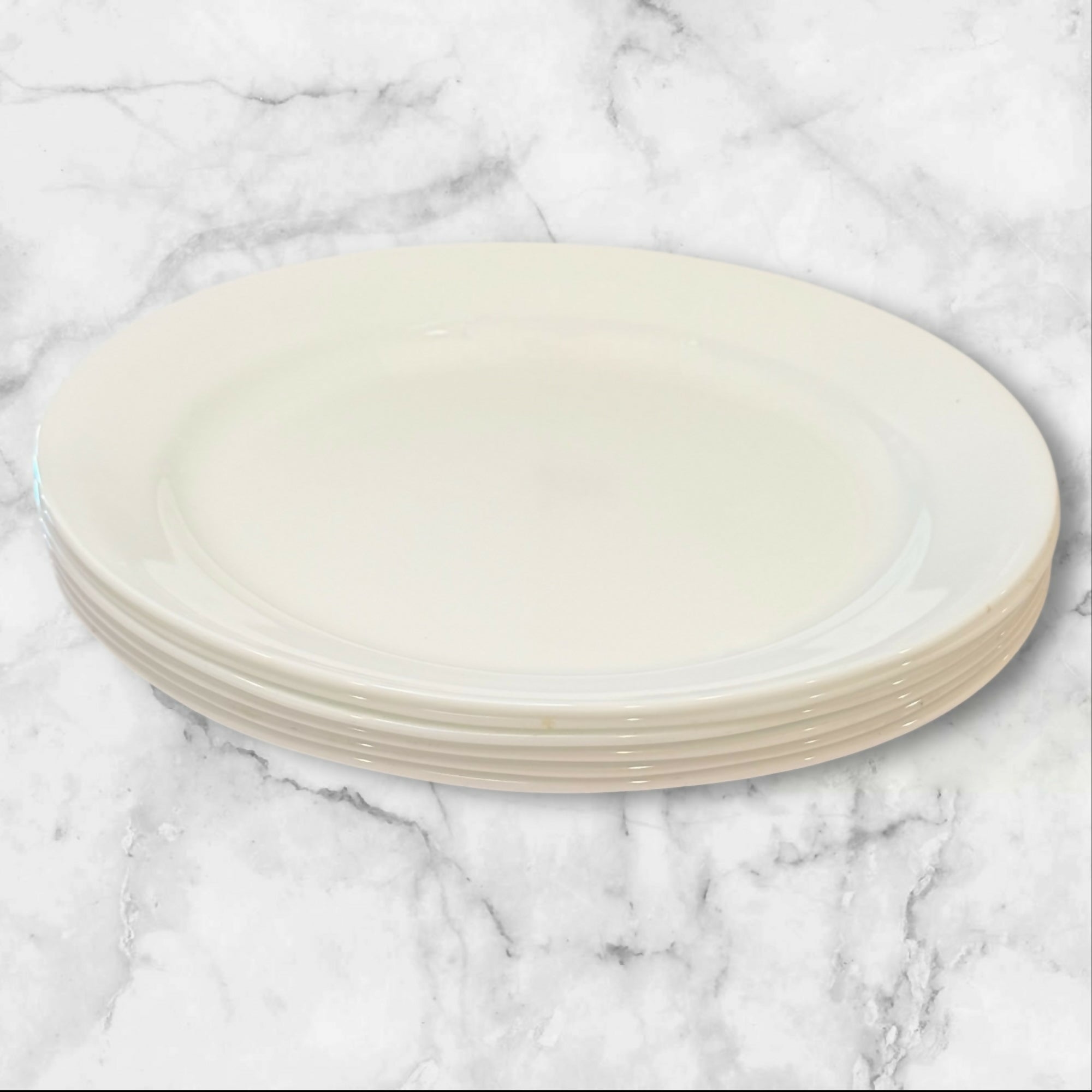 Corning Corelle White Narrow Rim Plates | Set of 7 | Gently Used