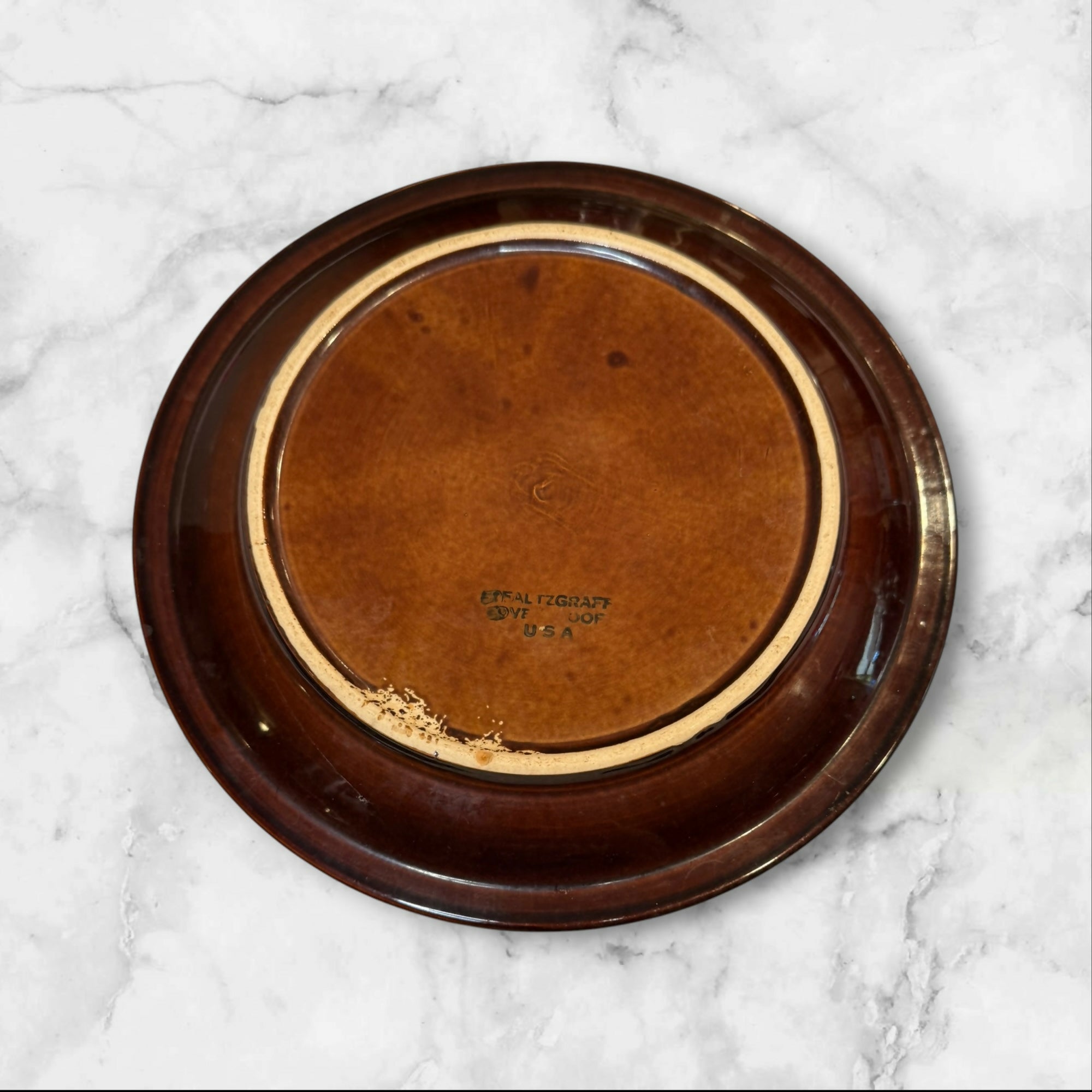 Pfaltzgraff Gourmet Brown Dinner Plates Set of 5 | Vintage Drip Glaze