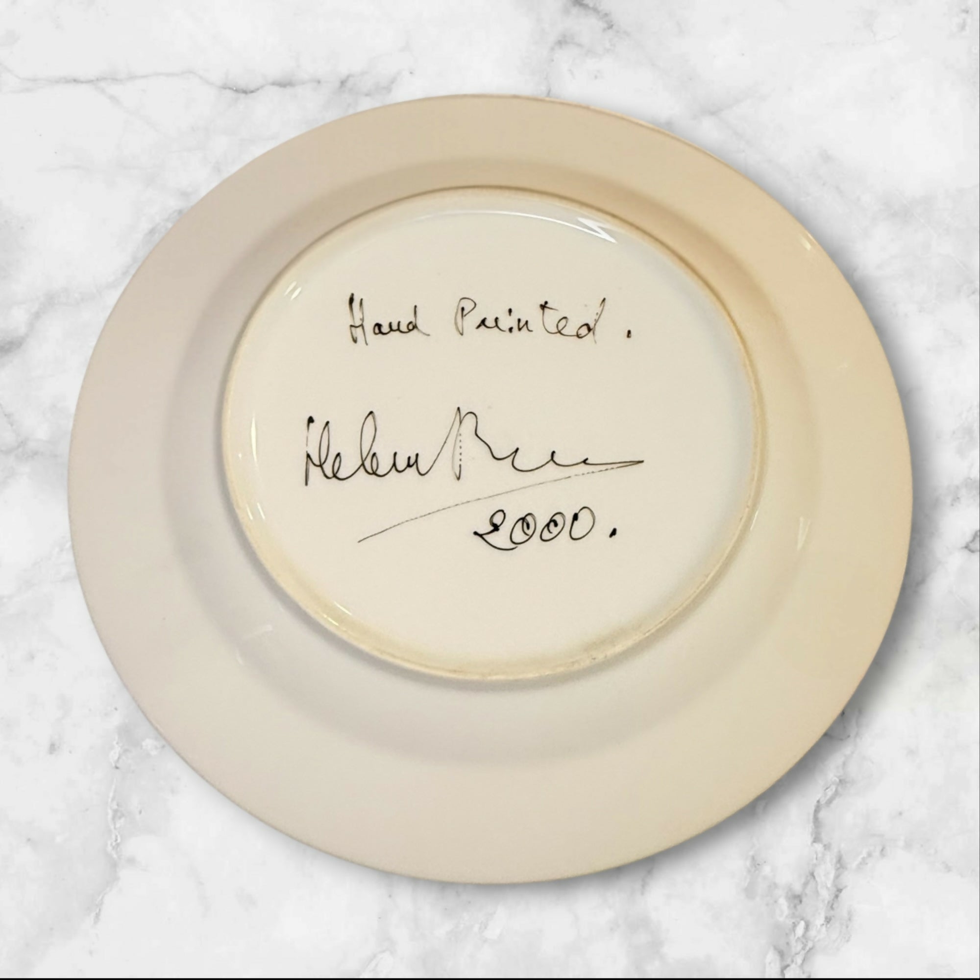 Hand Painted French Bistro Dinner Plates | Set of 4 | Excellent Condition