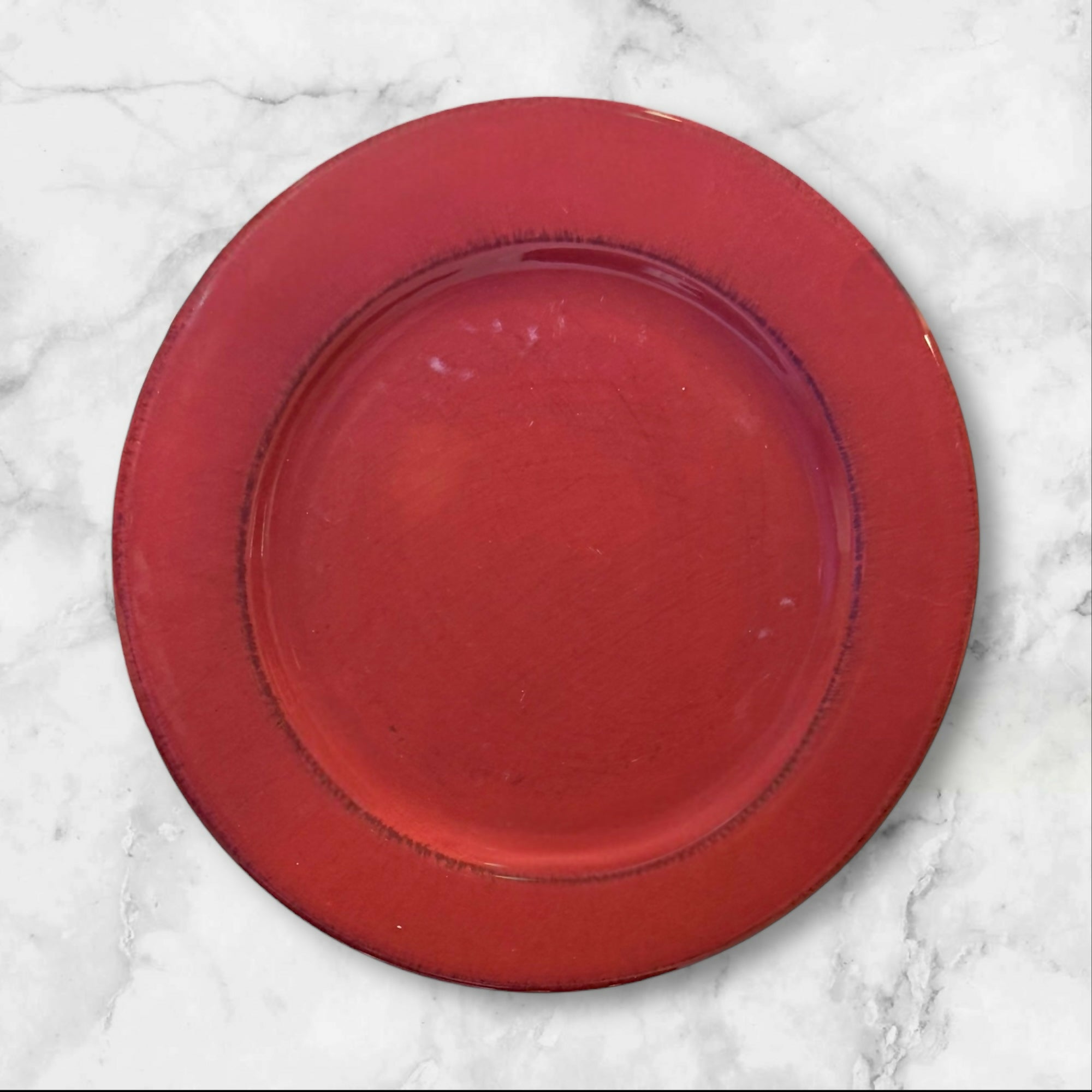 Pier 1 Toscana Burgundy Salad Plates | Set of 4 | Italian Stoneware | Good