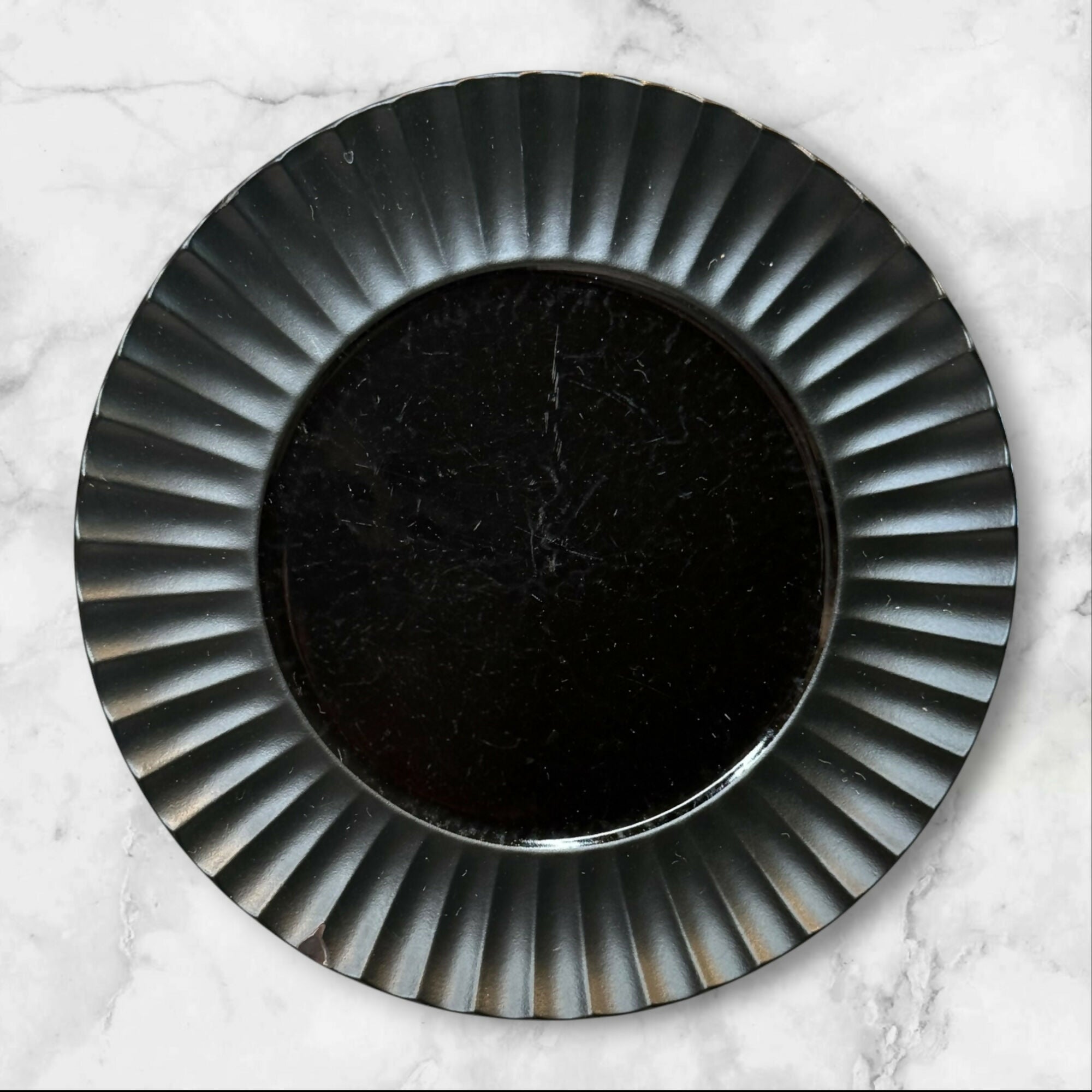 Sasaki Dynasty Black Twilight Dinner Plates Set of 3 | Good Condition | Rare