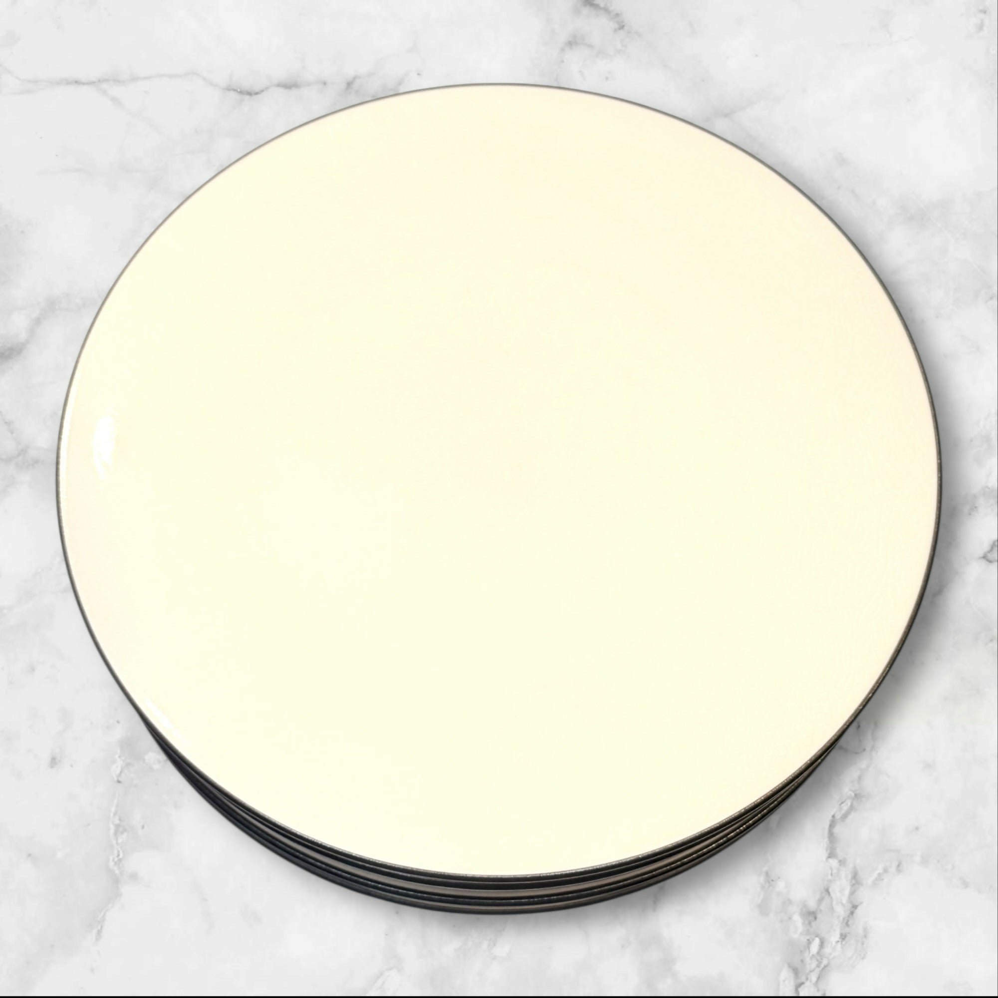 Crate & Barrel Kita Dinner Plates Ivory | Set of 6 | Good Condition