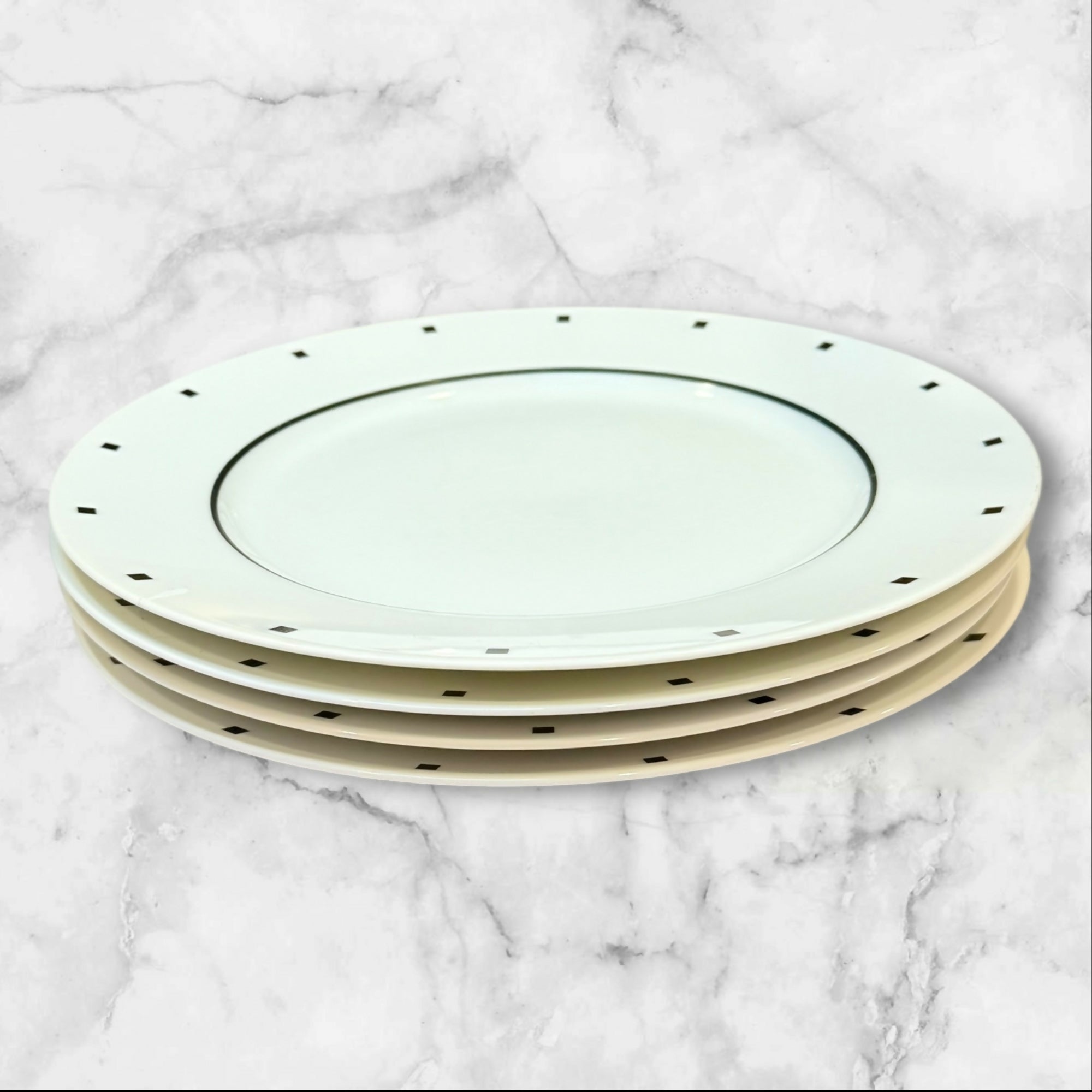 Sasaki Metropolis Black Dinner Plates | Set of 4 | Good Condition