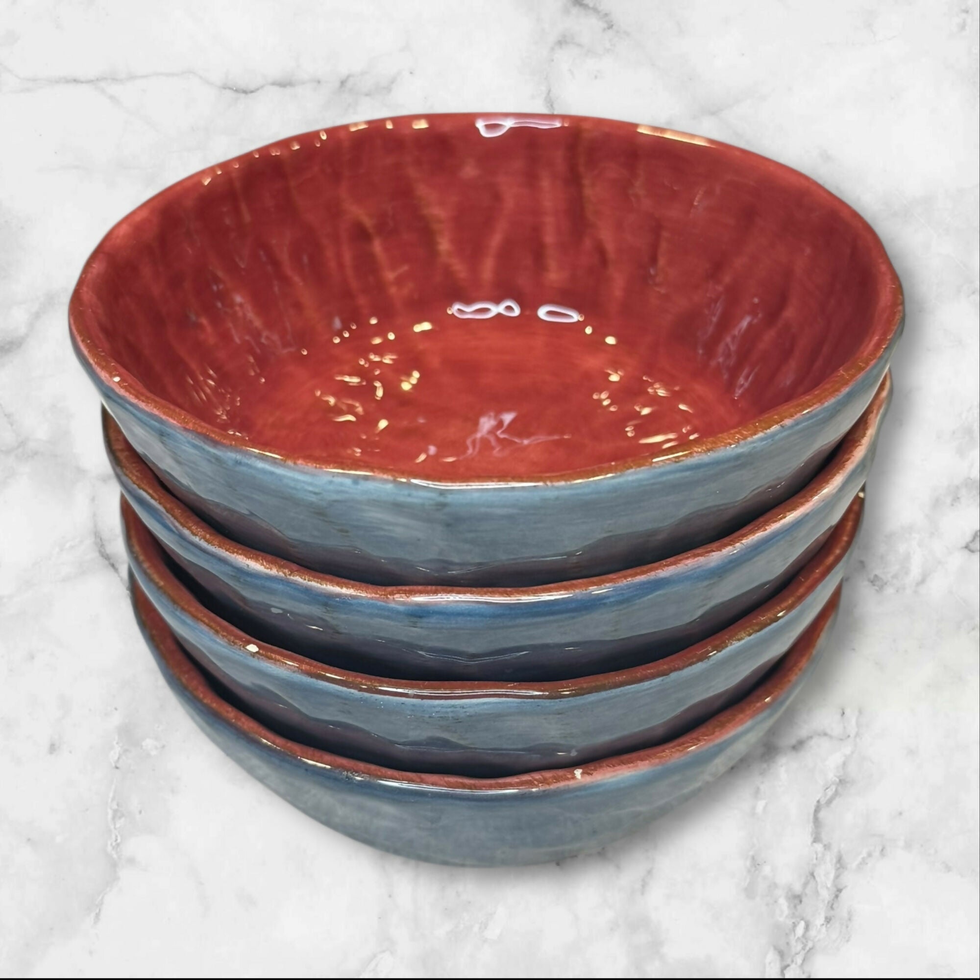 Gisella Hand-Painted Bowls by Tabletops Unlimited | Set of 4 | Great Condition