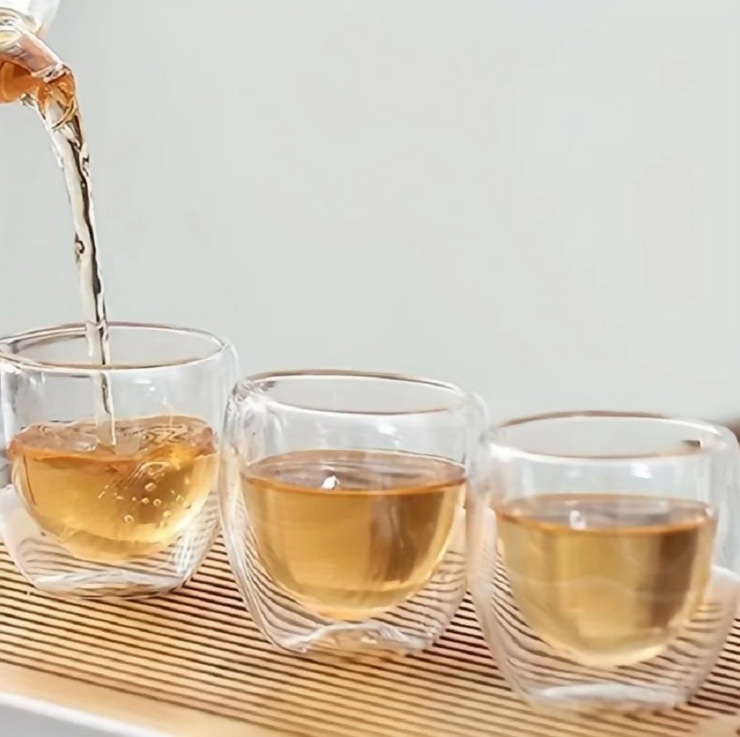 Anygleam Tea Cups 18Pcs Insulated Espresso Double Wall Shot Glass Drinkware