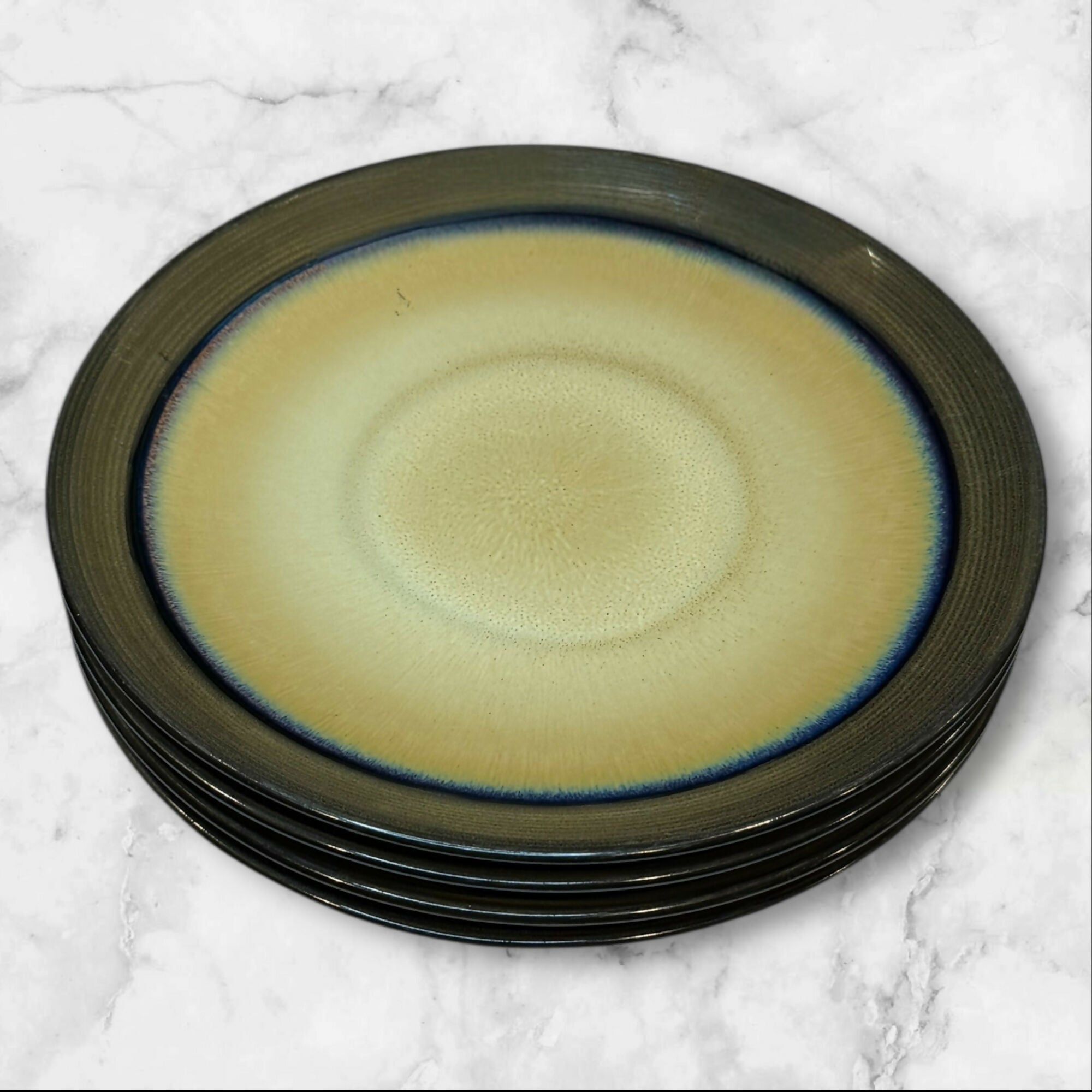 Sango Roma Sage Stoneware Dinner Plates | Set of 4 | Good Condition