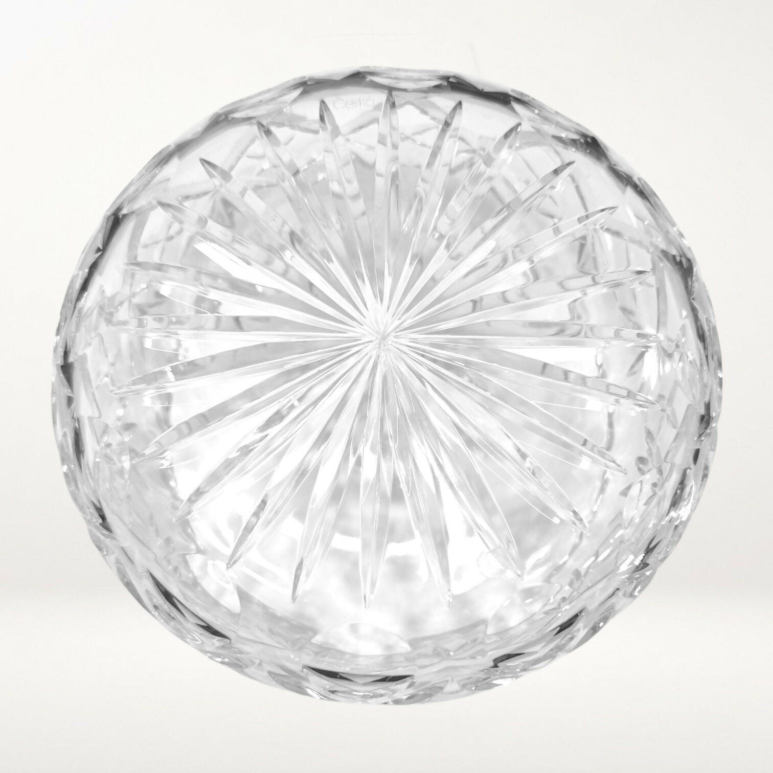 Ceska Tradition Crystal Serving Bowl | Large 7” | Excellent Condition