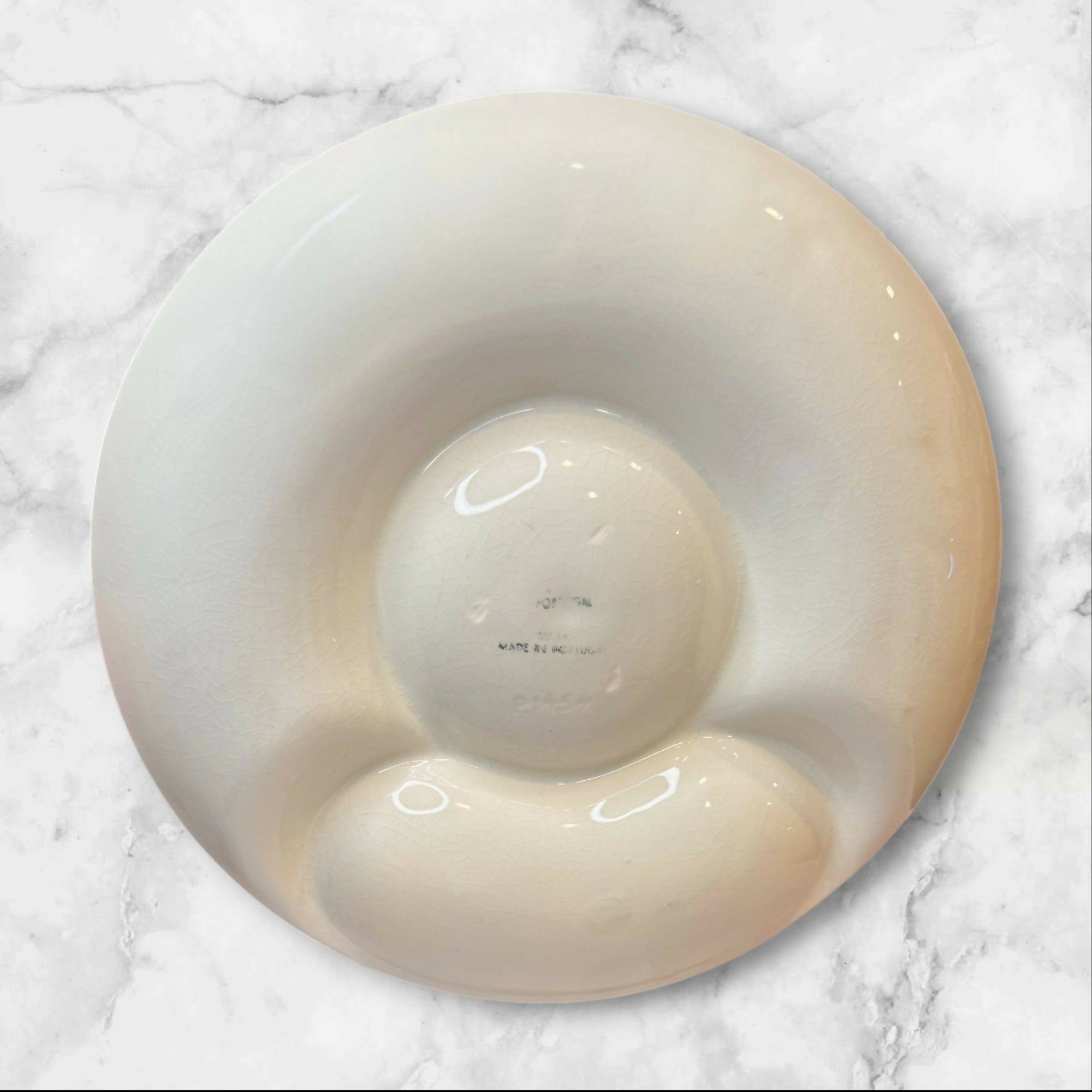 Artichoke Majolica Chip & Dip Serving Plates Set of 2 | Portugal | Vintage