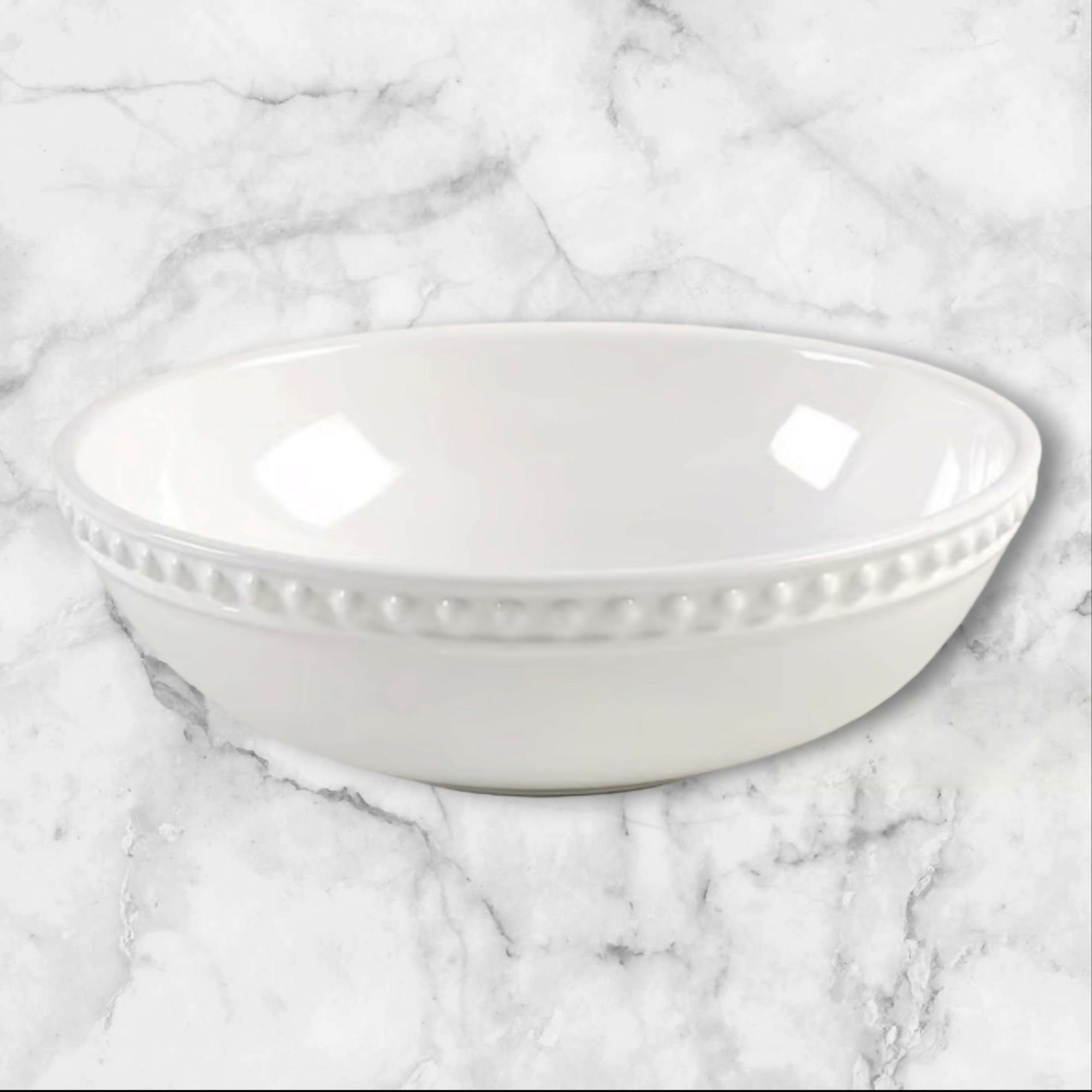 Fapor Delmar White Serving Bowl | 9 Inch | Gently Used