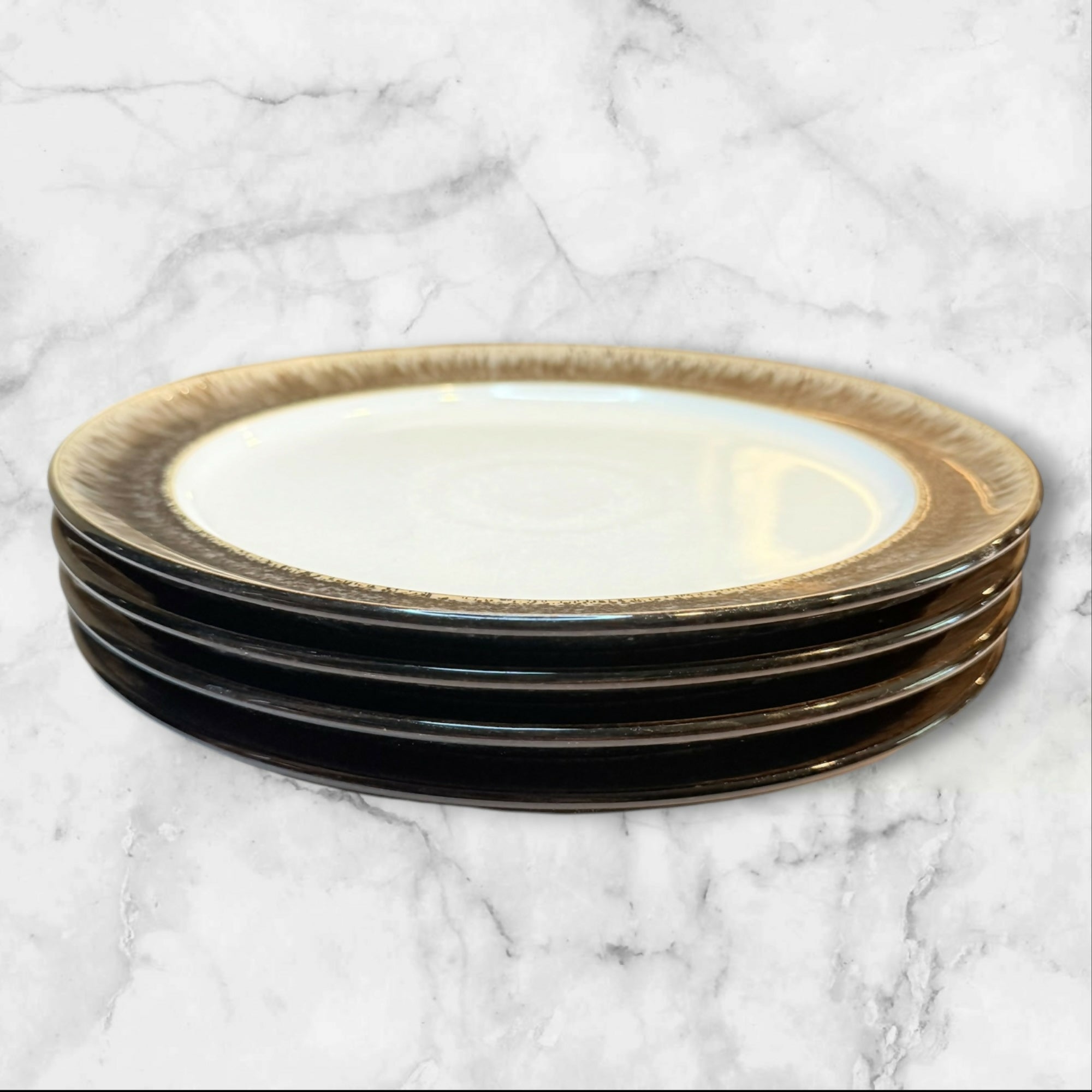 Denby Langley Praline Salad Dessert Plates Set of 4 | Great Condition
