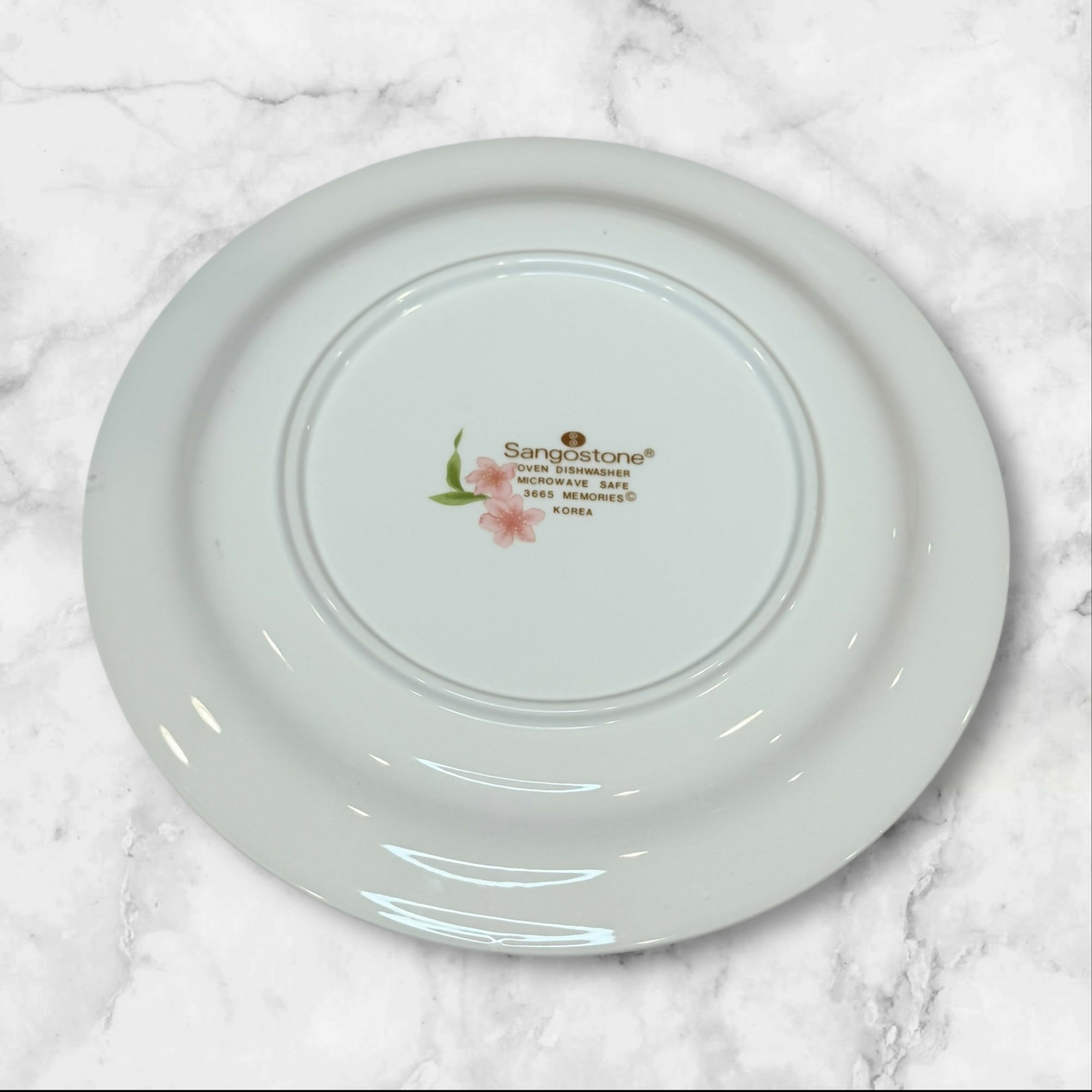 Sango Memories Dinner Plates Set of 4 Floral Black Rim EUC